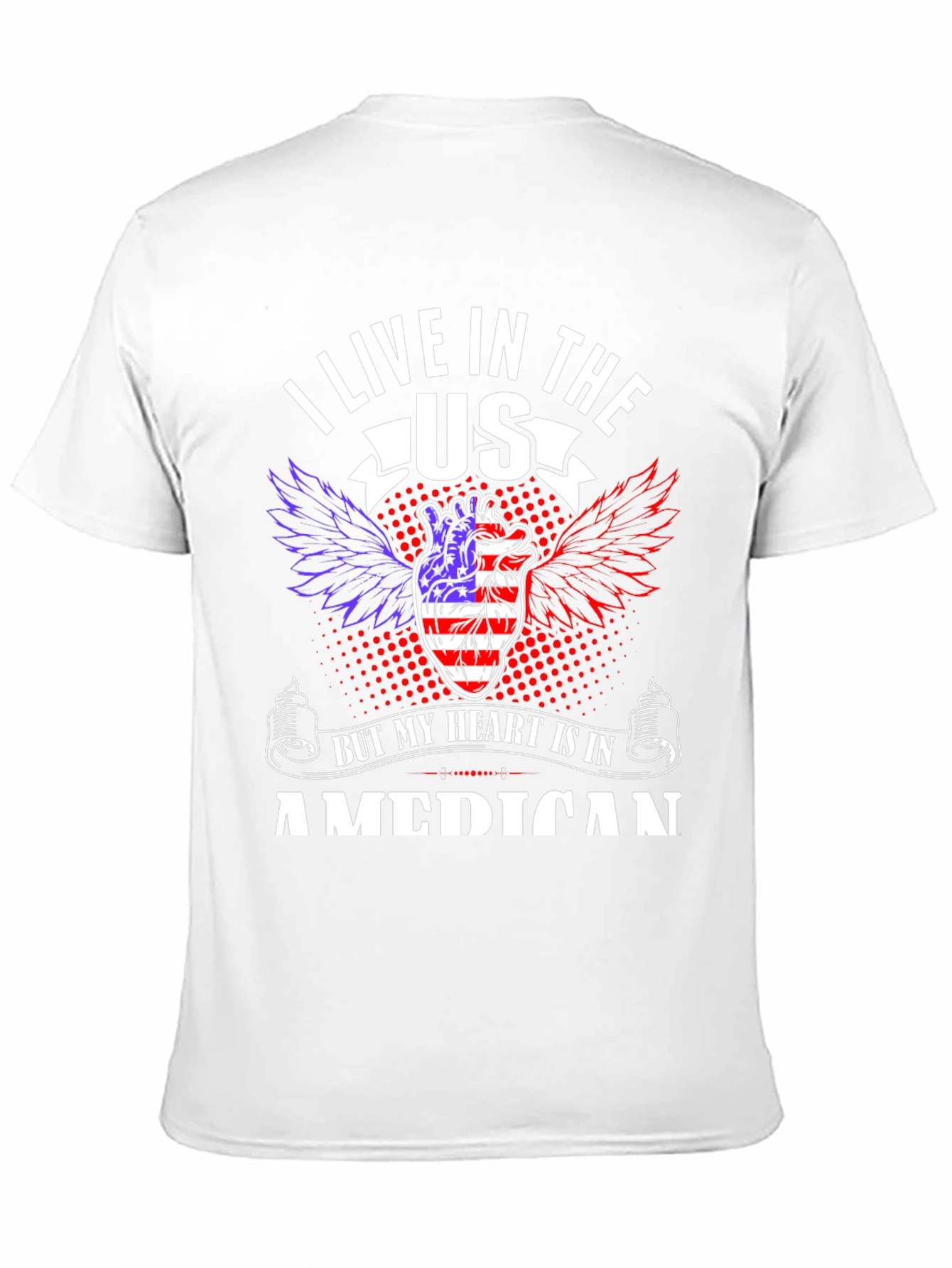 Patriotic Heart USA Mens T-Shirt