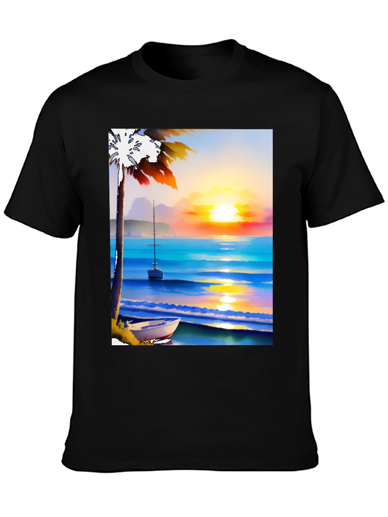 Sunset Beach Graphic Tee - Tropical Vibe