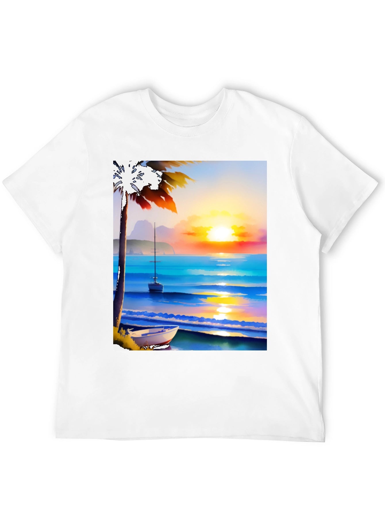 Sunset Beach Graphic Tee - Tropical Vibe