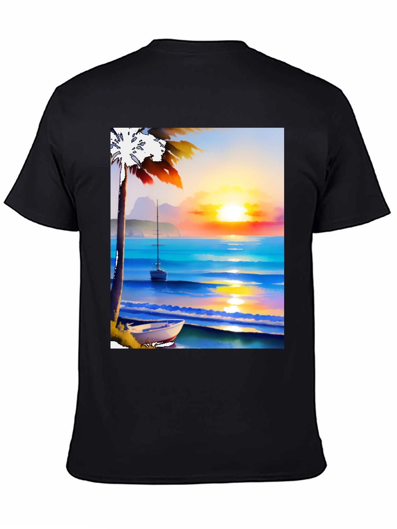Sunset Beach Graphic Tee - Tropical Vibe