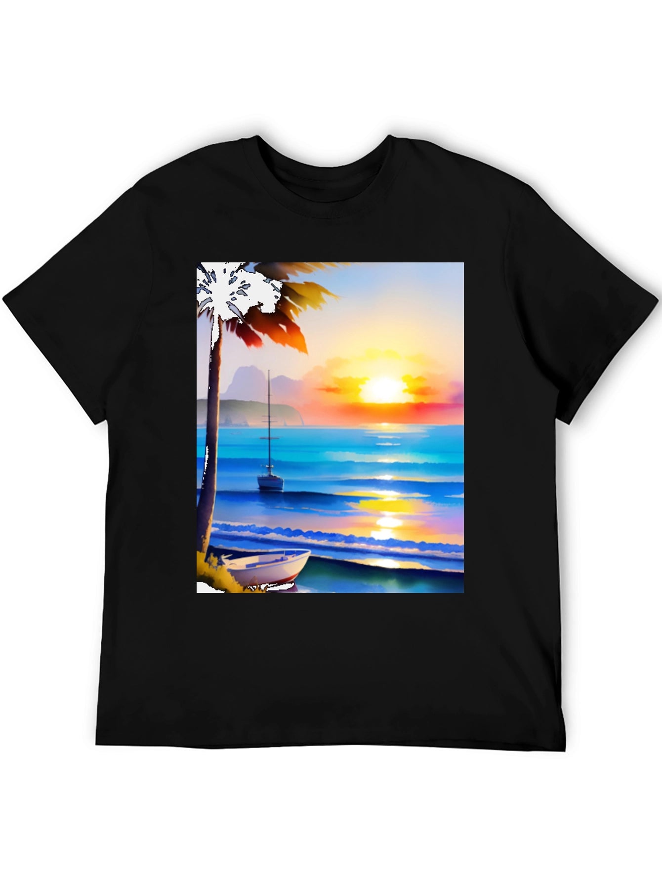 Sunset Beach Graphic Tee - Tropical Vibe
