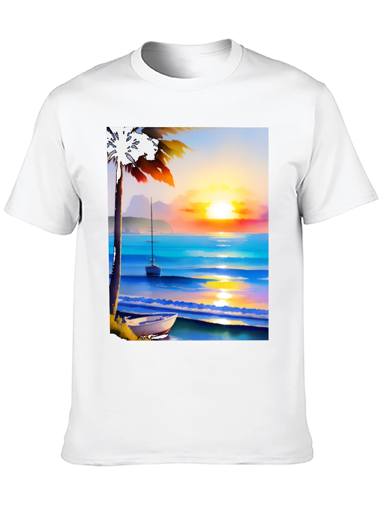 Sunset Beach Graphic Tee - Tropical Vibe