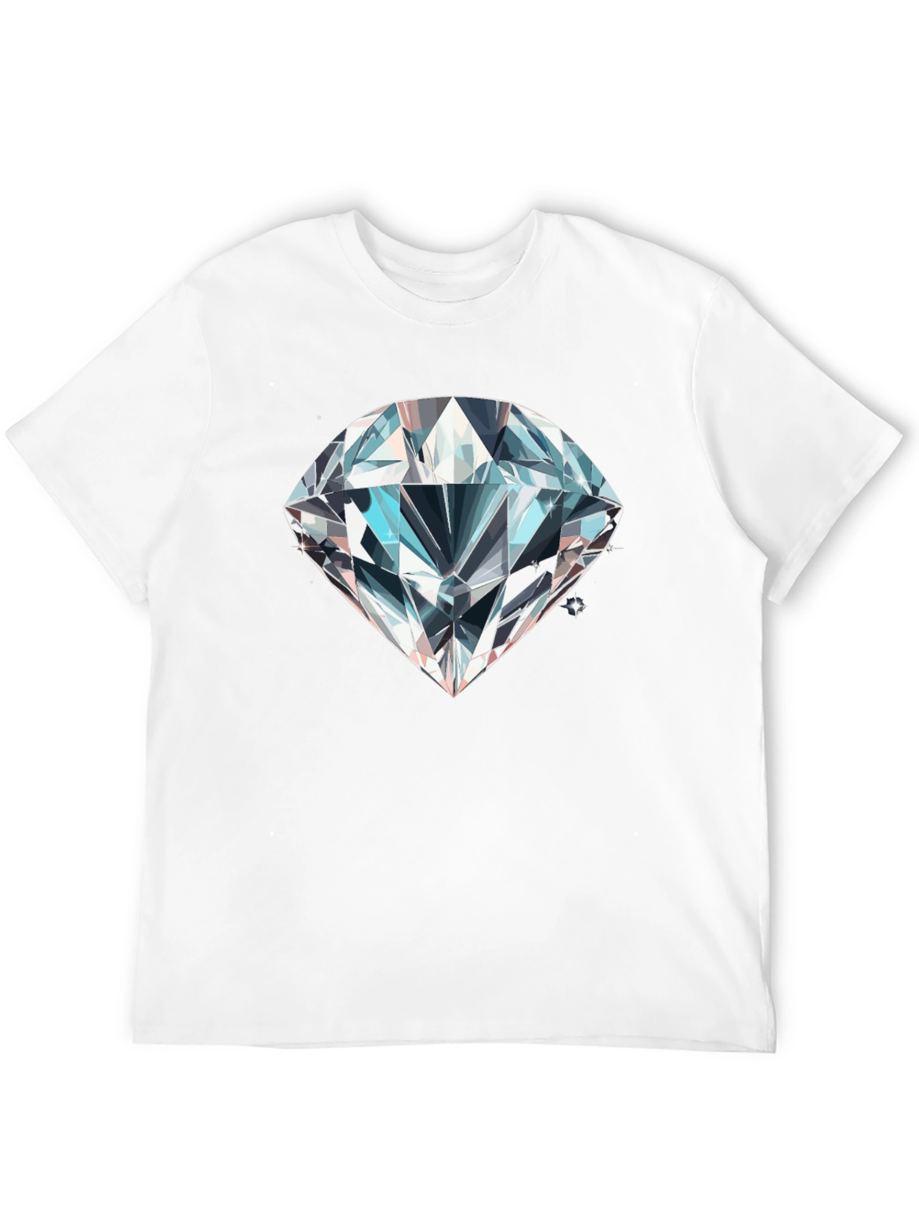Mens Black T-Shirt with Diamond Graphic