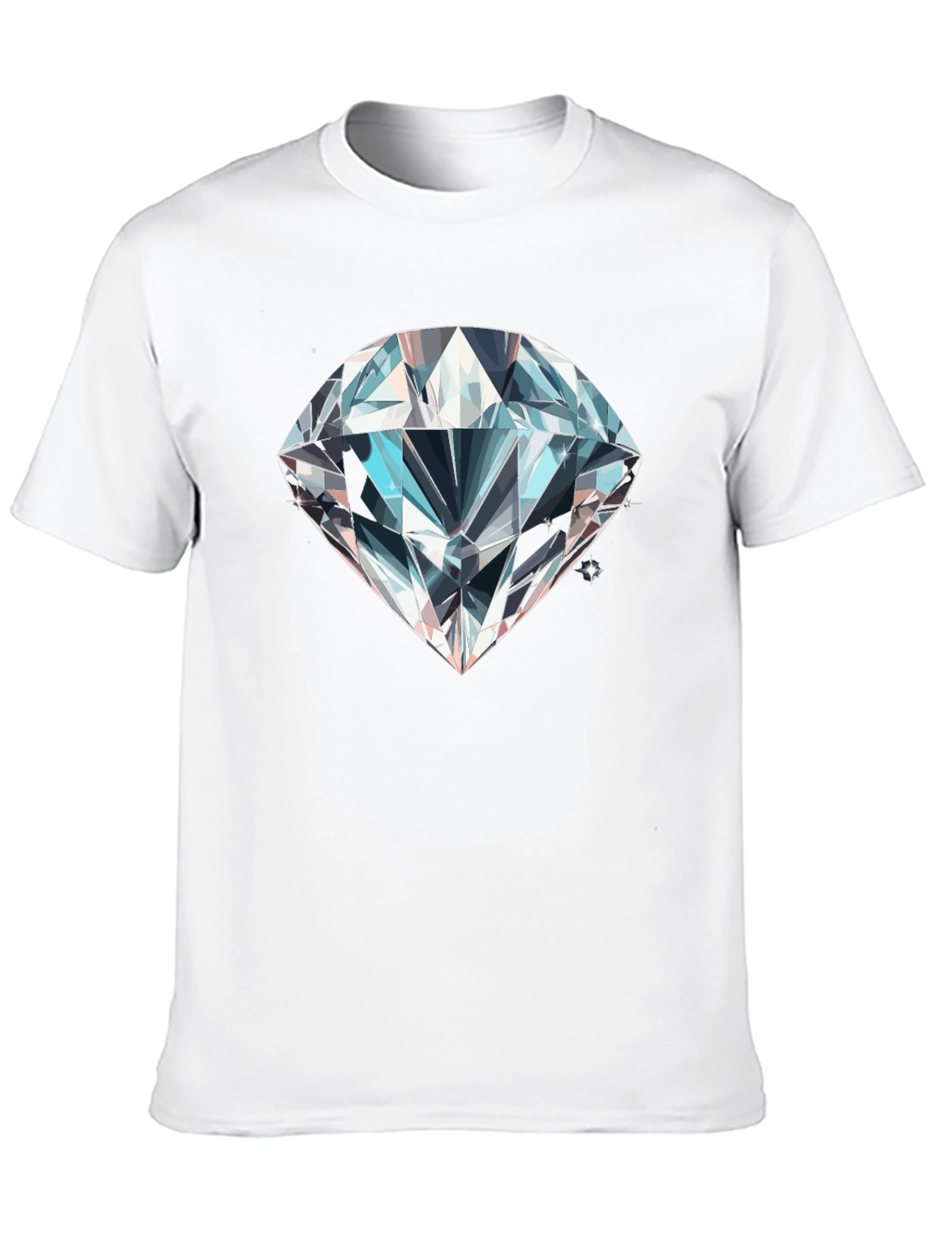 Mens Black T-Shirt with Diamond Graphic