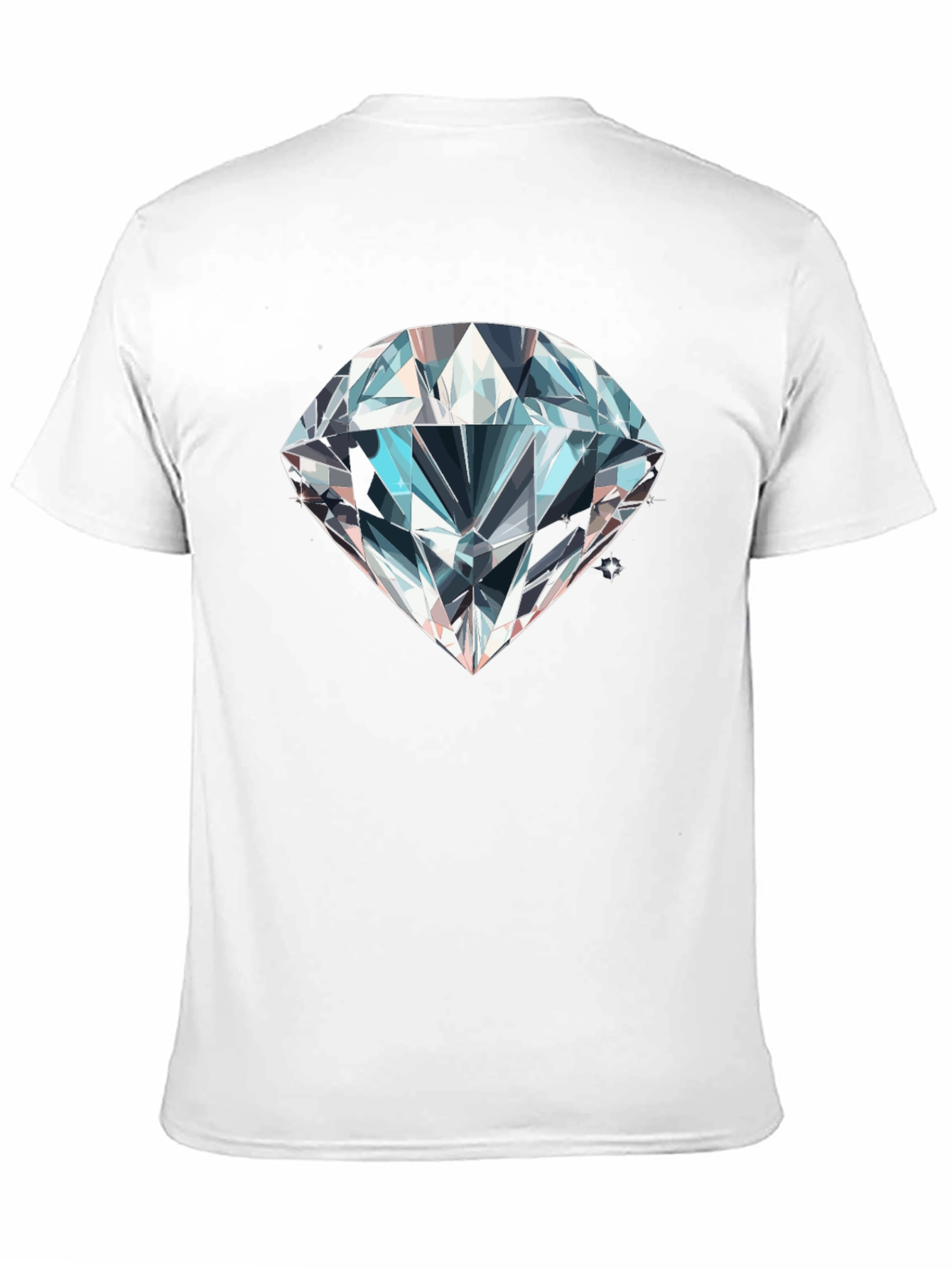 Mens Black T-Shirt with Diamond Graphic