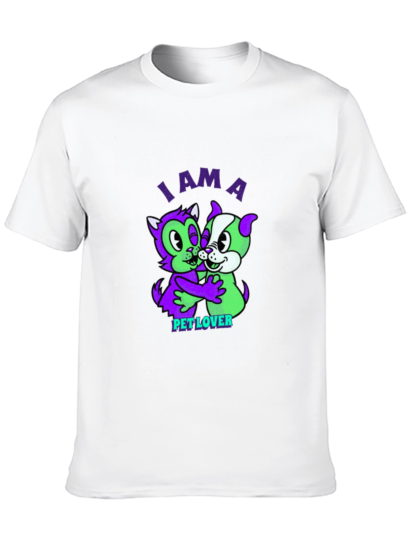I am a Pet Lover Black Graphic T-Shirt