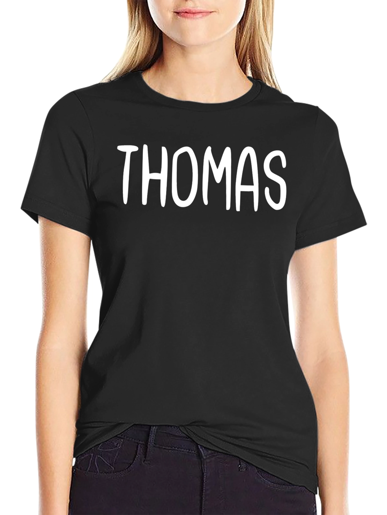 Personalized THOMAS Crewneck T-Shirt - Custom Name Tee