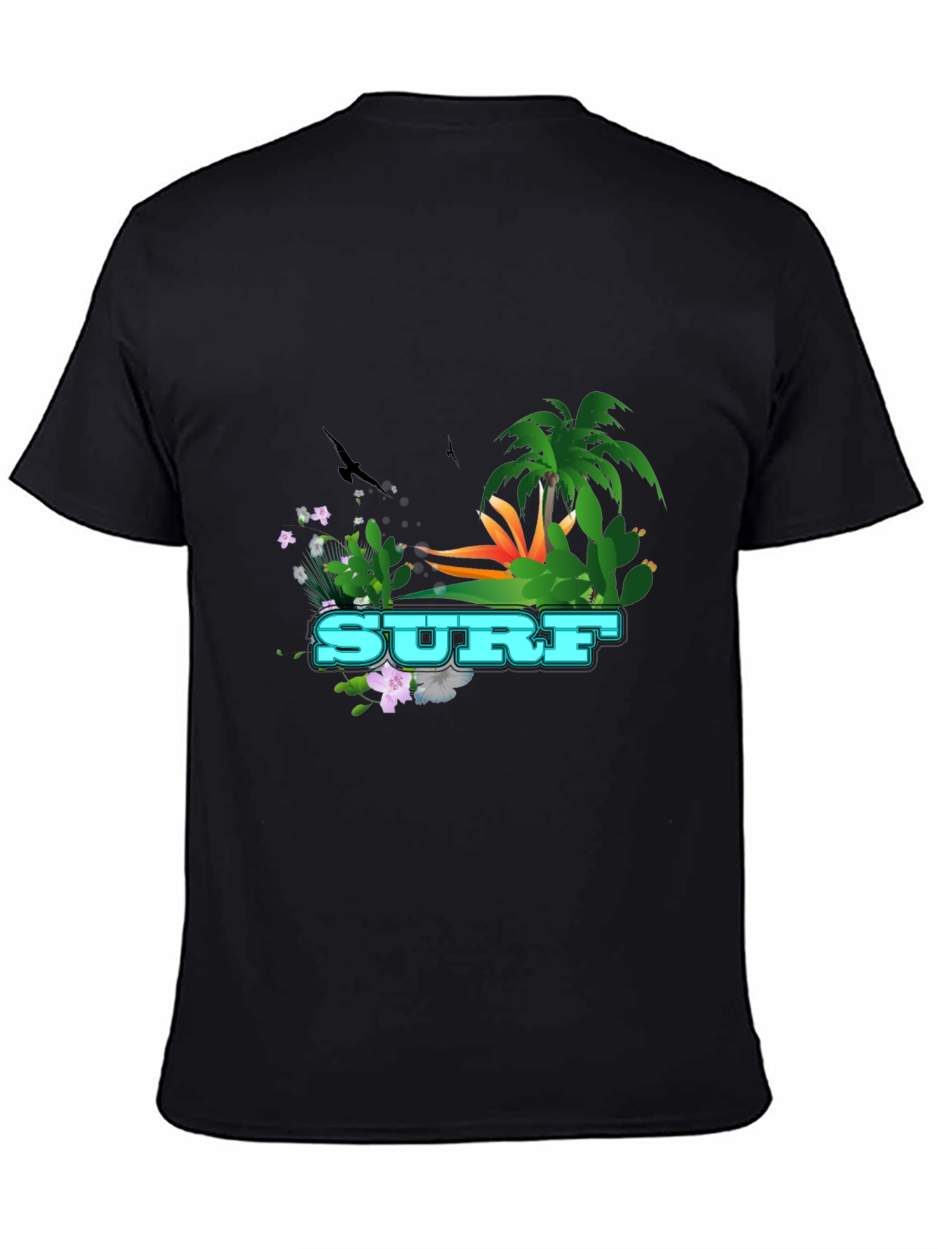 Surf Graphic T-Shirt - Tropical Design Tee