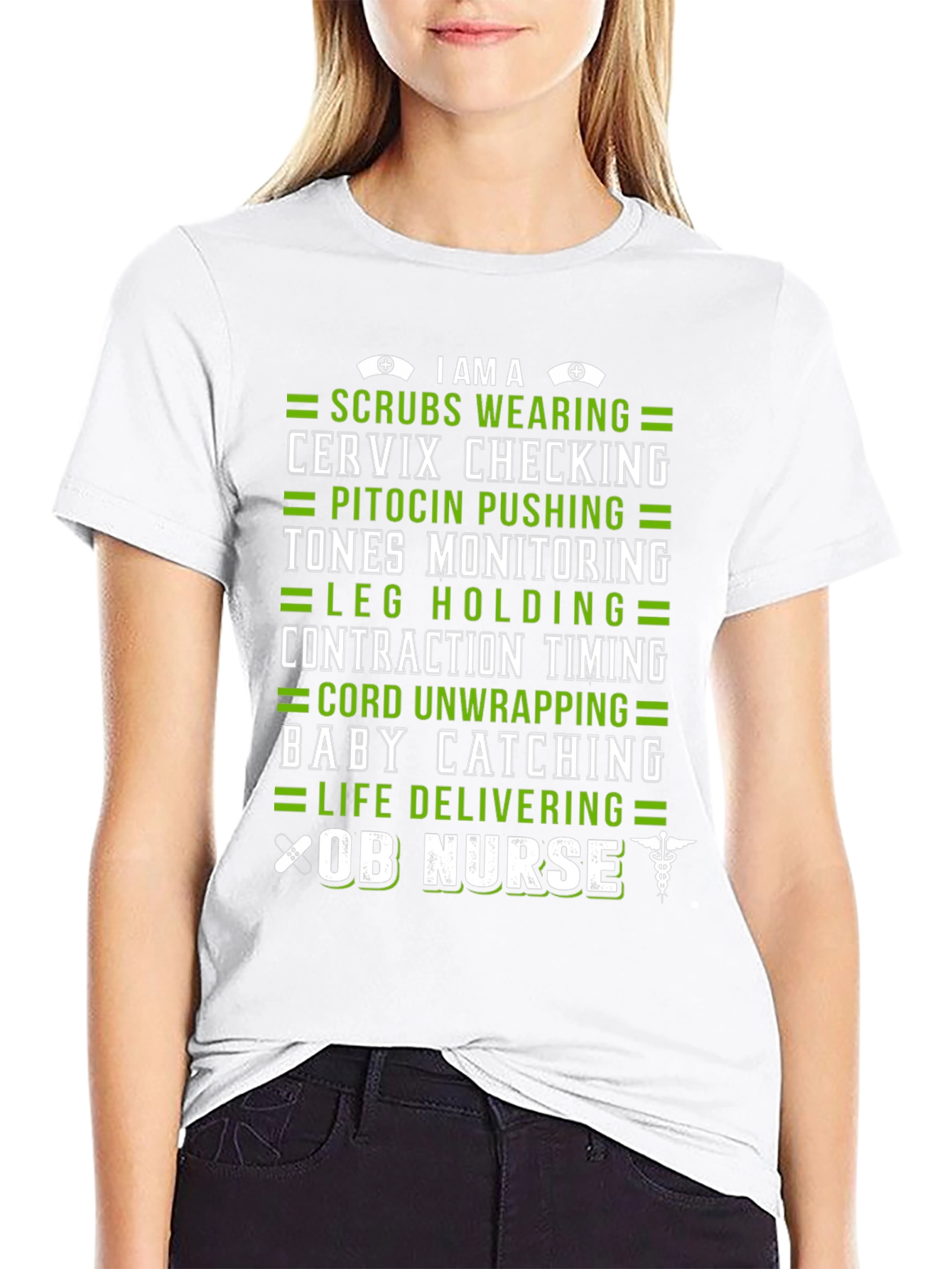 OB Nurse T-Shirt - Scrubs Baby Catching Life Delivering