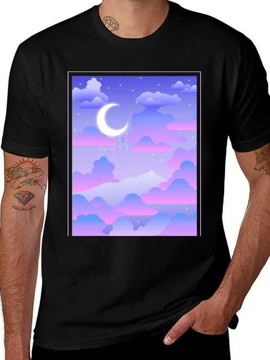 Dreamy Moonscape Black Tee