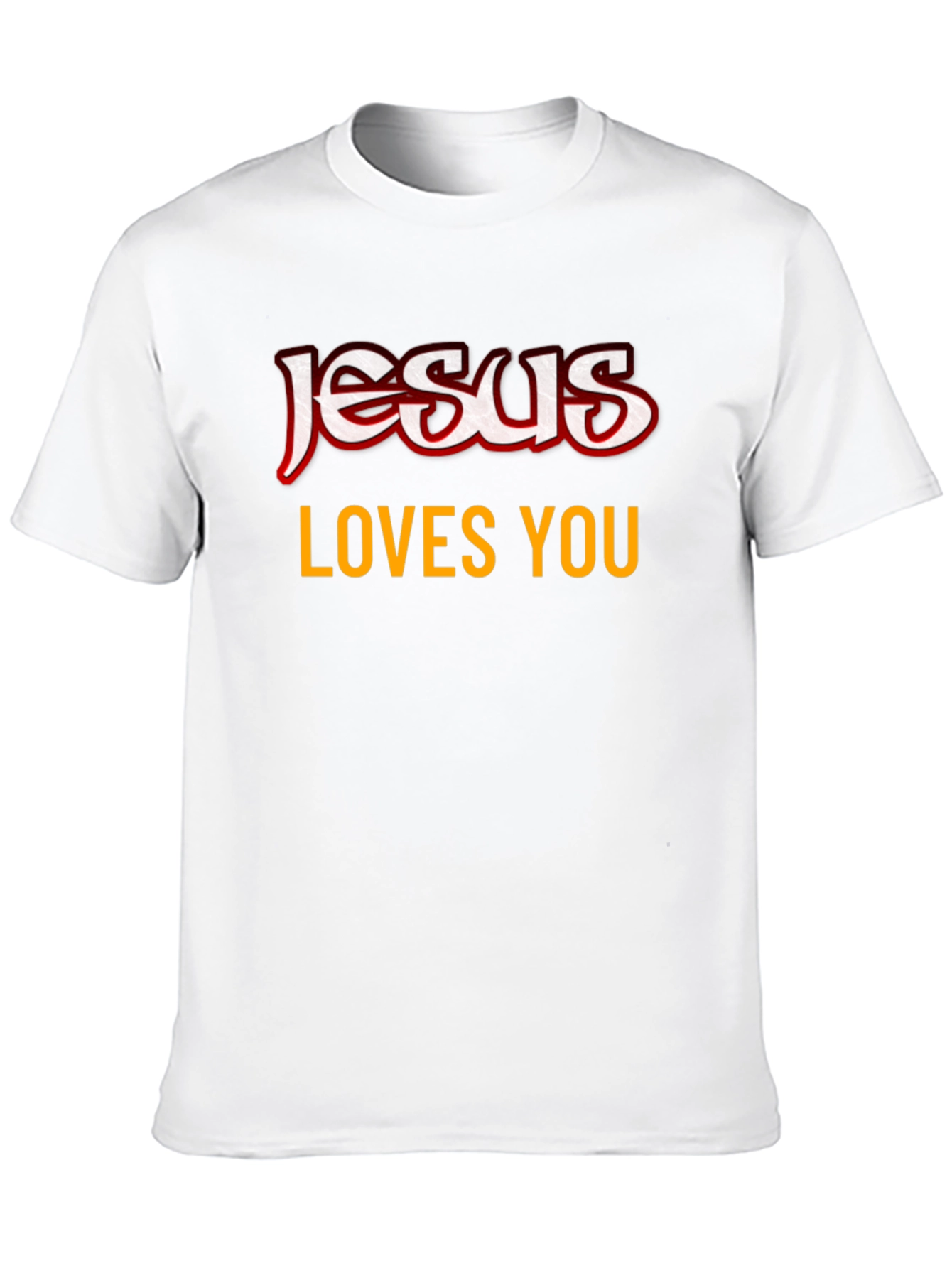 Jesus Loves You Graphic Black T-Shirt