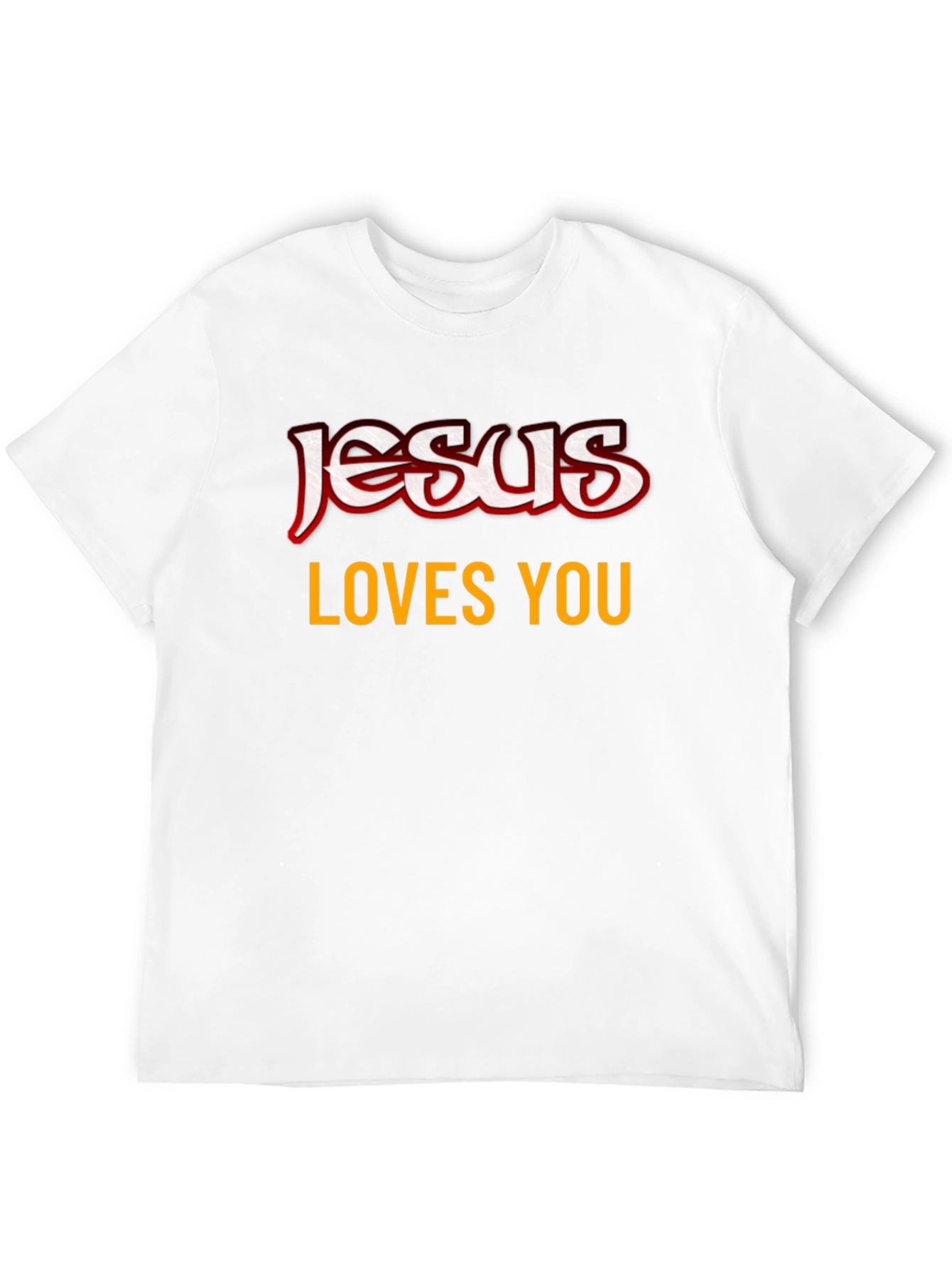 Jesus Loves You Graphic Black T-Shirt