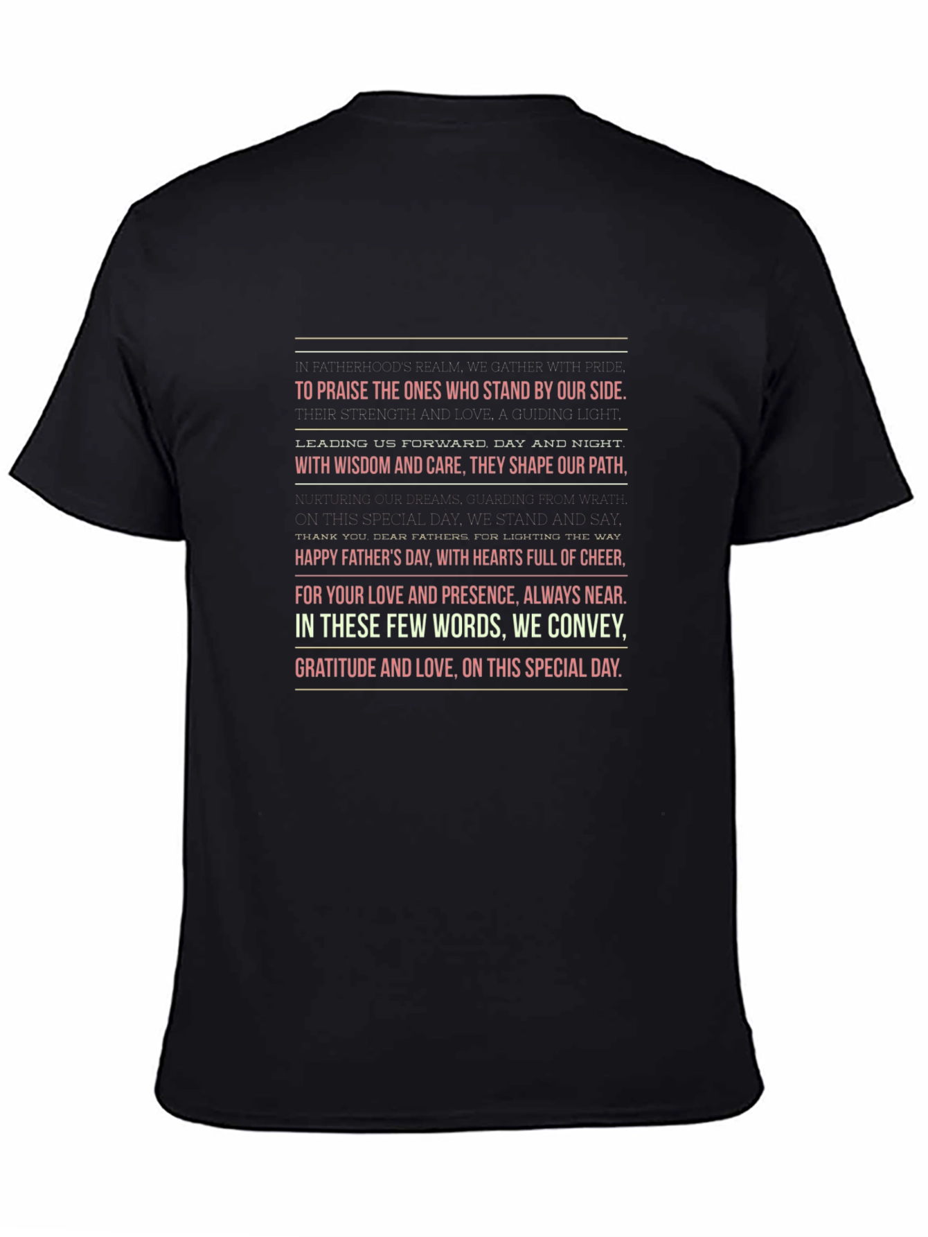 Sentimental Fathers Day T-Shirt - Love and Gratitude
