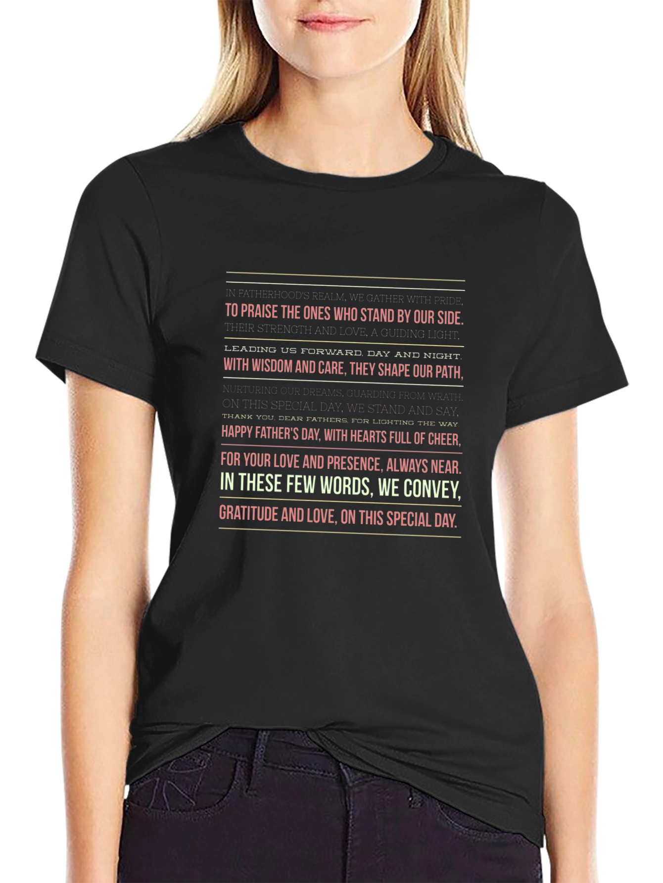 Sentimental Fathers Day T-Shirt - Love and Gratitude