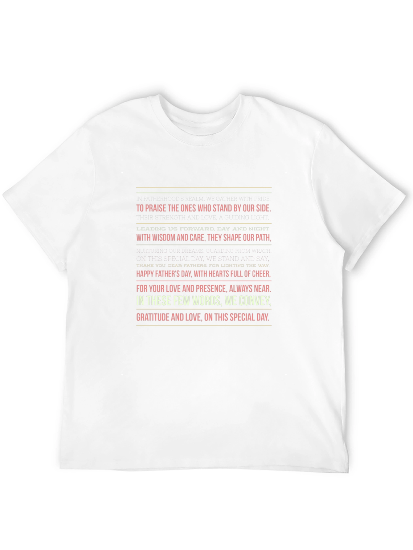Sentimental Fathers Day T-Shirt - Love and Gratitude