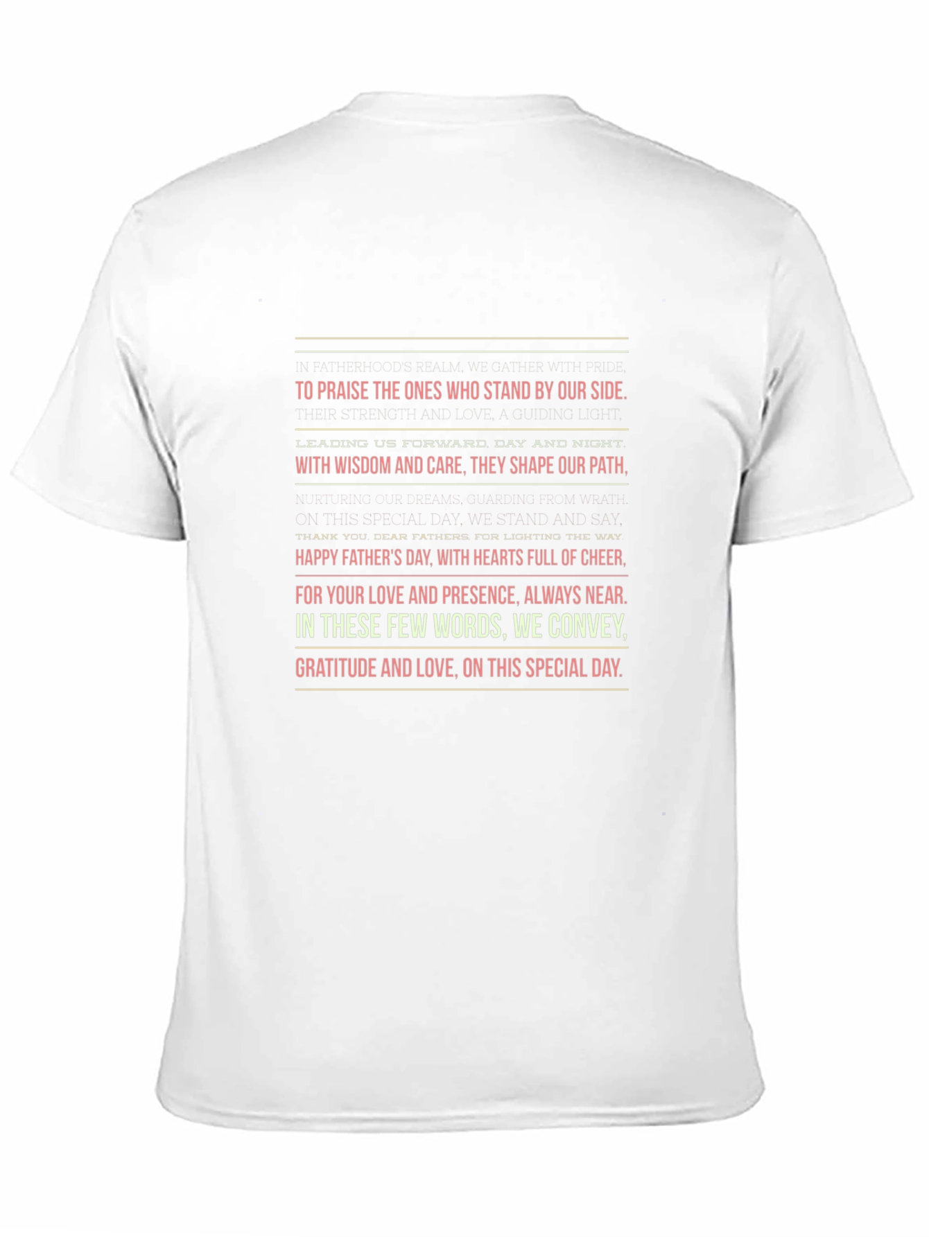 Sentimental Fathers Day T-Shirt - Love and Gratitude