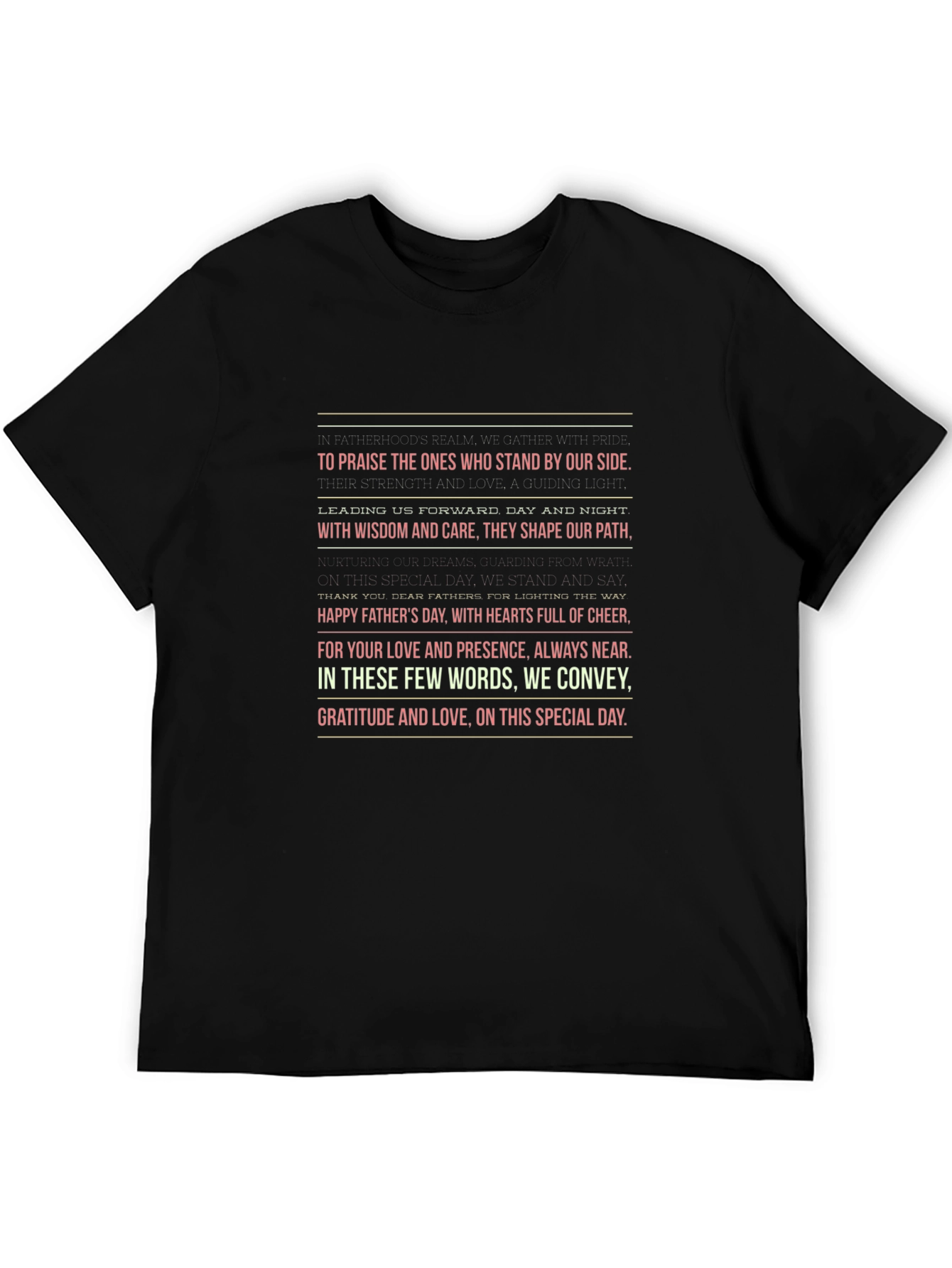 Sentimental Fathers Day T-Shirt - Love and Gratitude