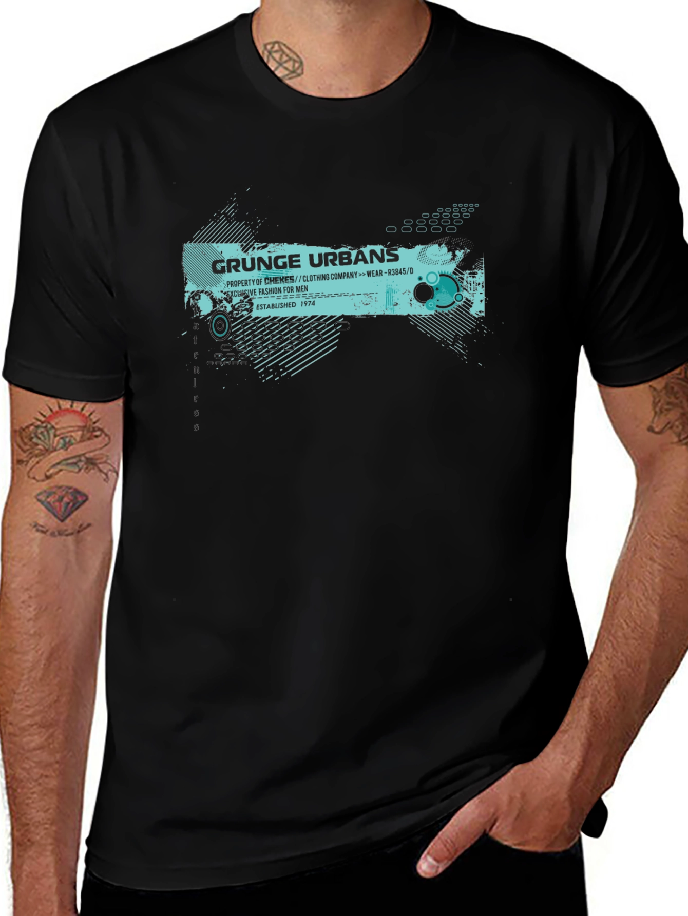 Grunge Urbans Graphic Tee - Mens Fashion