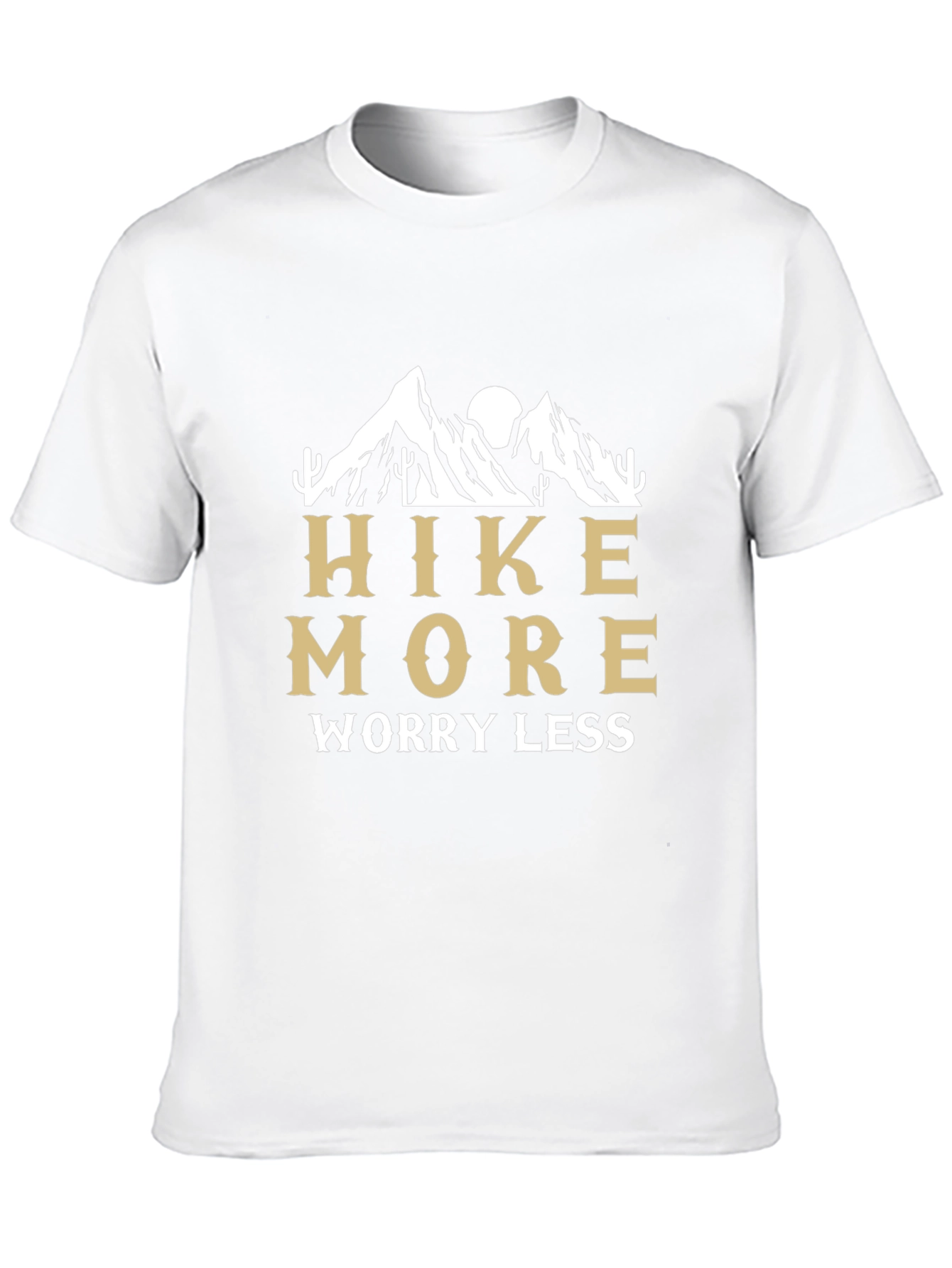 Hike More Worry Less Black Graphic Tee