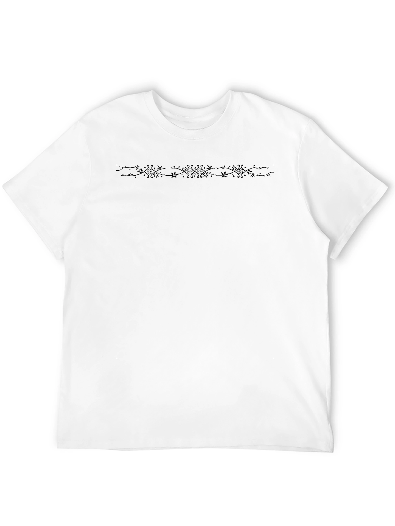 Mens Black Graphic Print Crew Neck T-Shirt