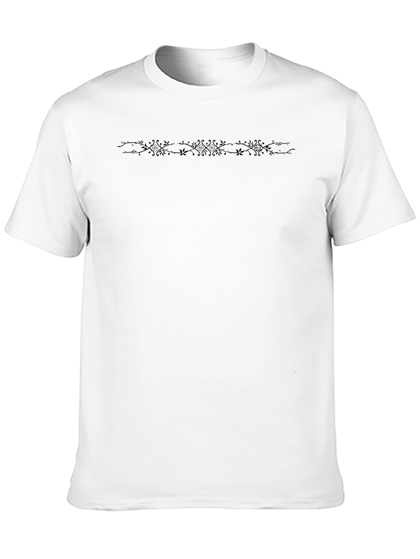 Mens Black Graphic Print Crew Neck T-Shirt