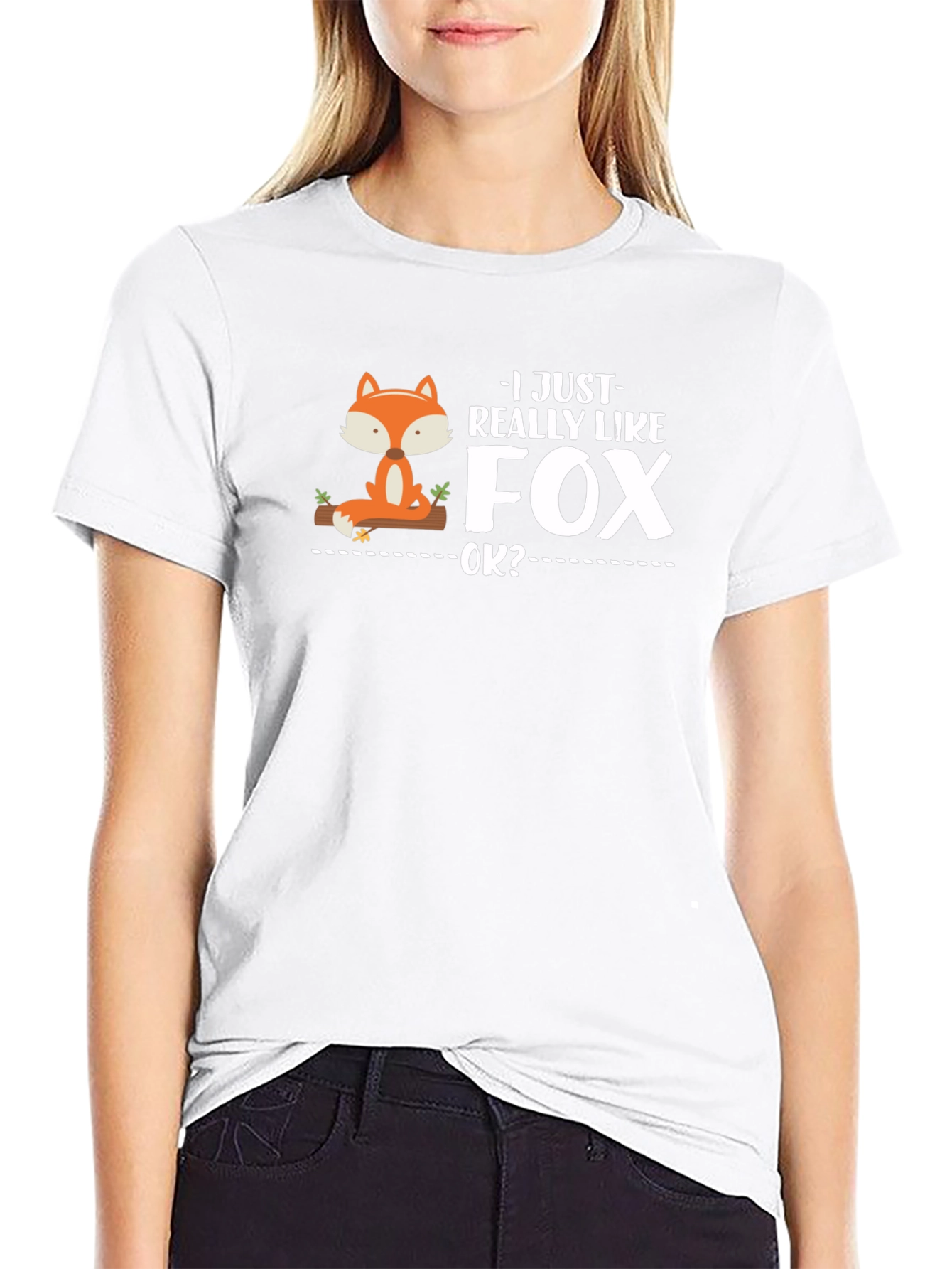 I Just Really Like Fox OK? Mens Black T-Shirt