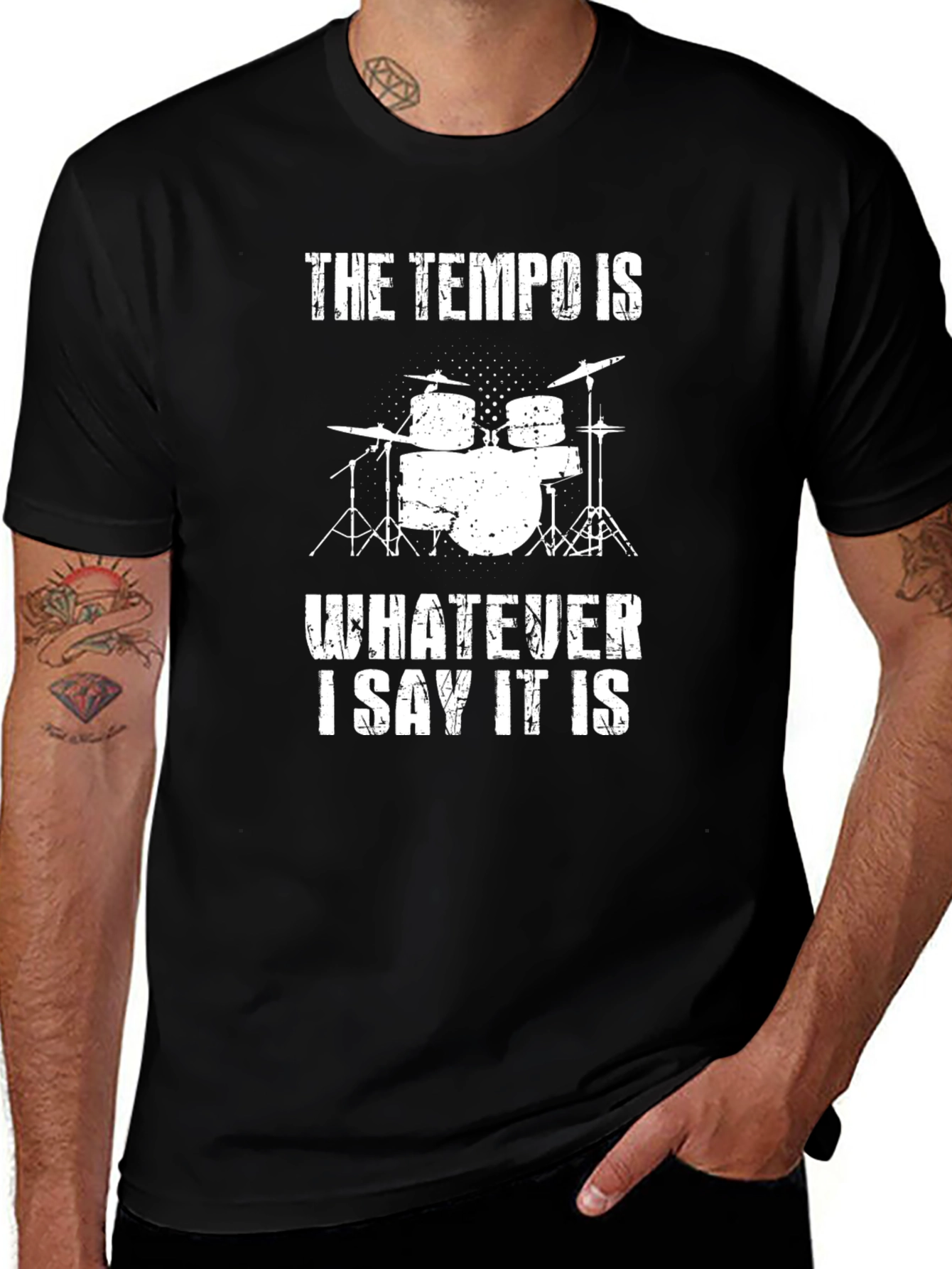 Tempo Drummer T-Shirt - Funny Musician Tee