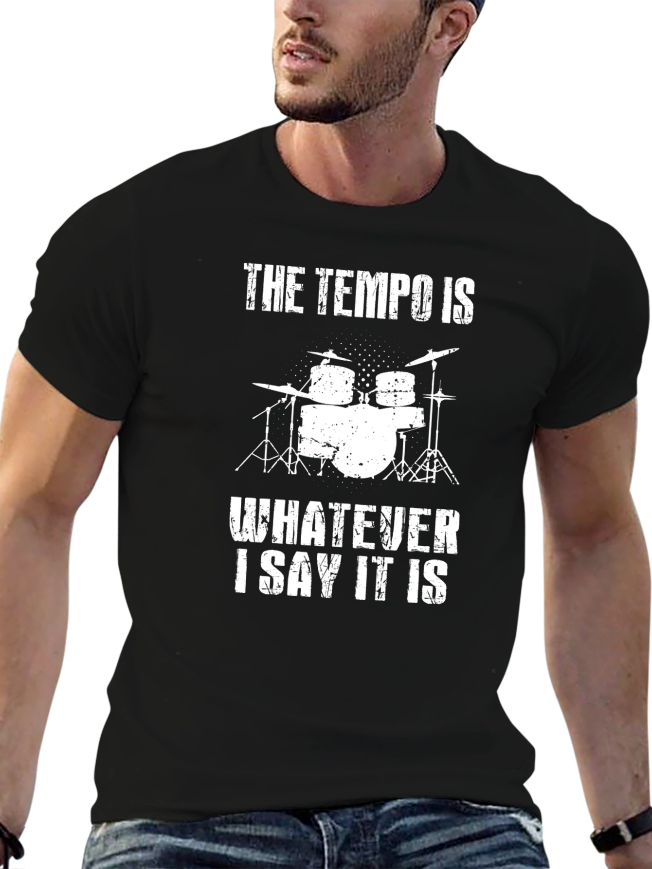 Tempo Drummer T-Shirt - Funny Musician Tee