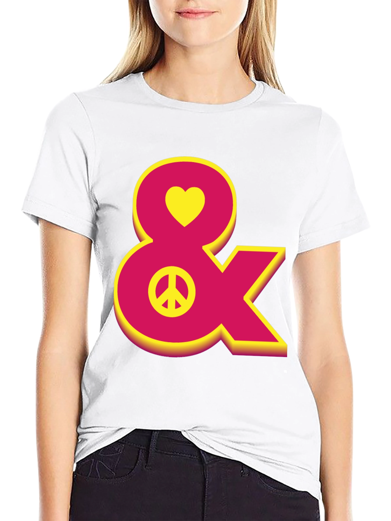 Heart Peace Sign Ampersand T-Shirt