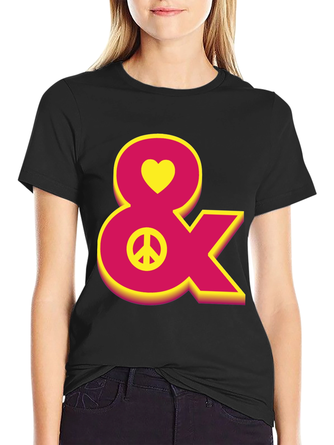 Heart Peace Sign Ampersand T-Shirt