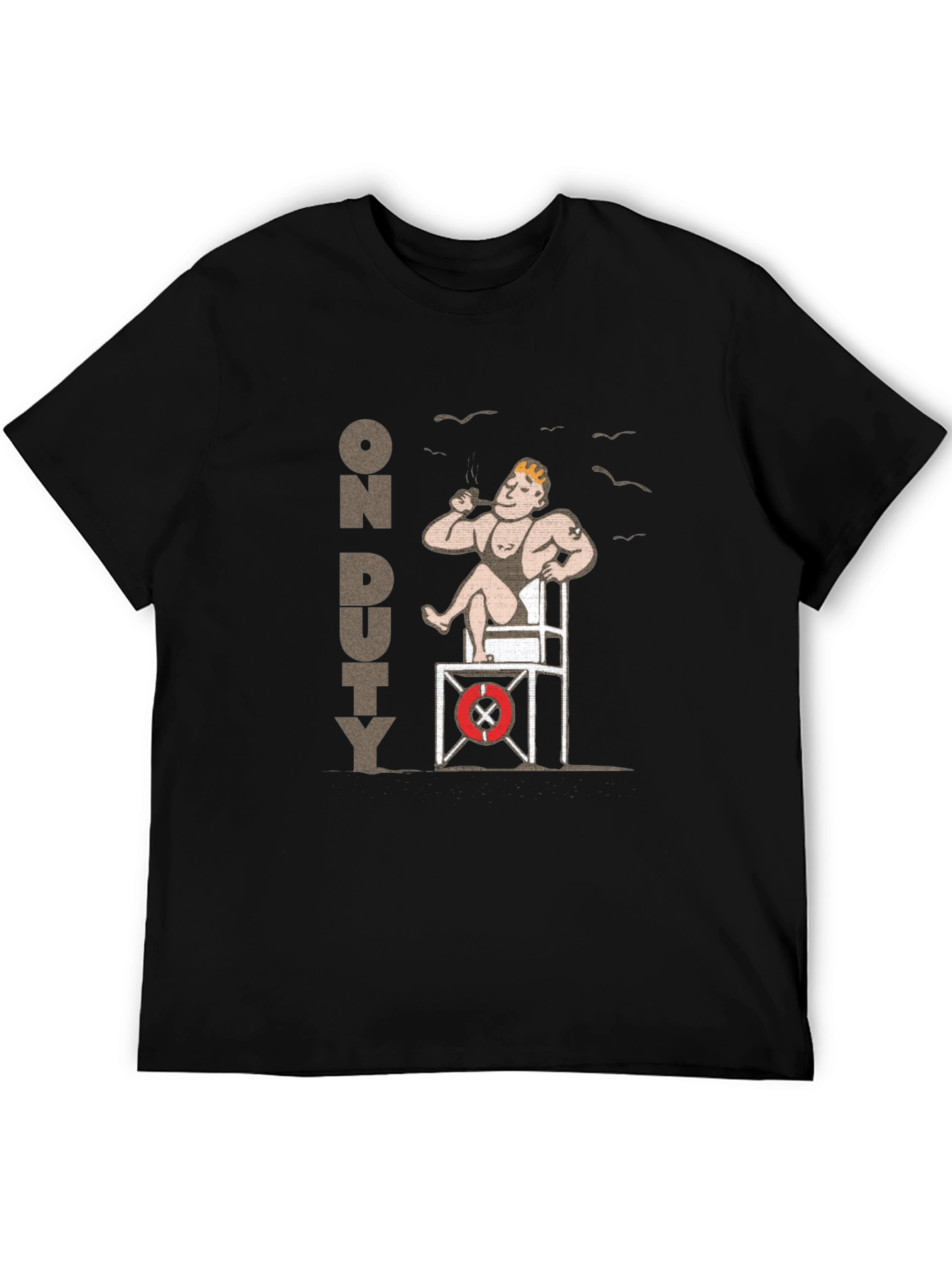 Lifeguard On Duty Graphic T-Shirt - Black