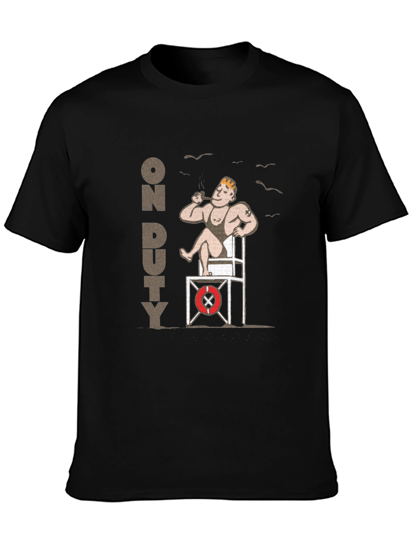 Lifeguard On Duty Graphic T-Shirt - Black