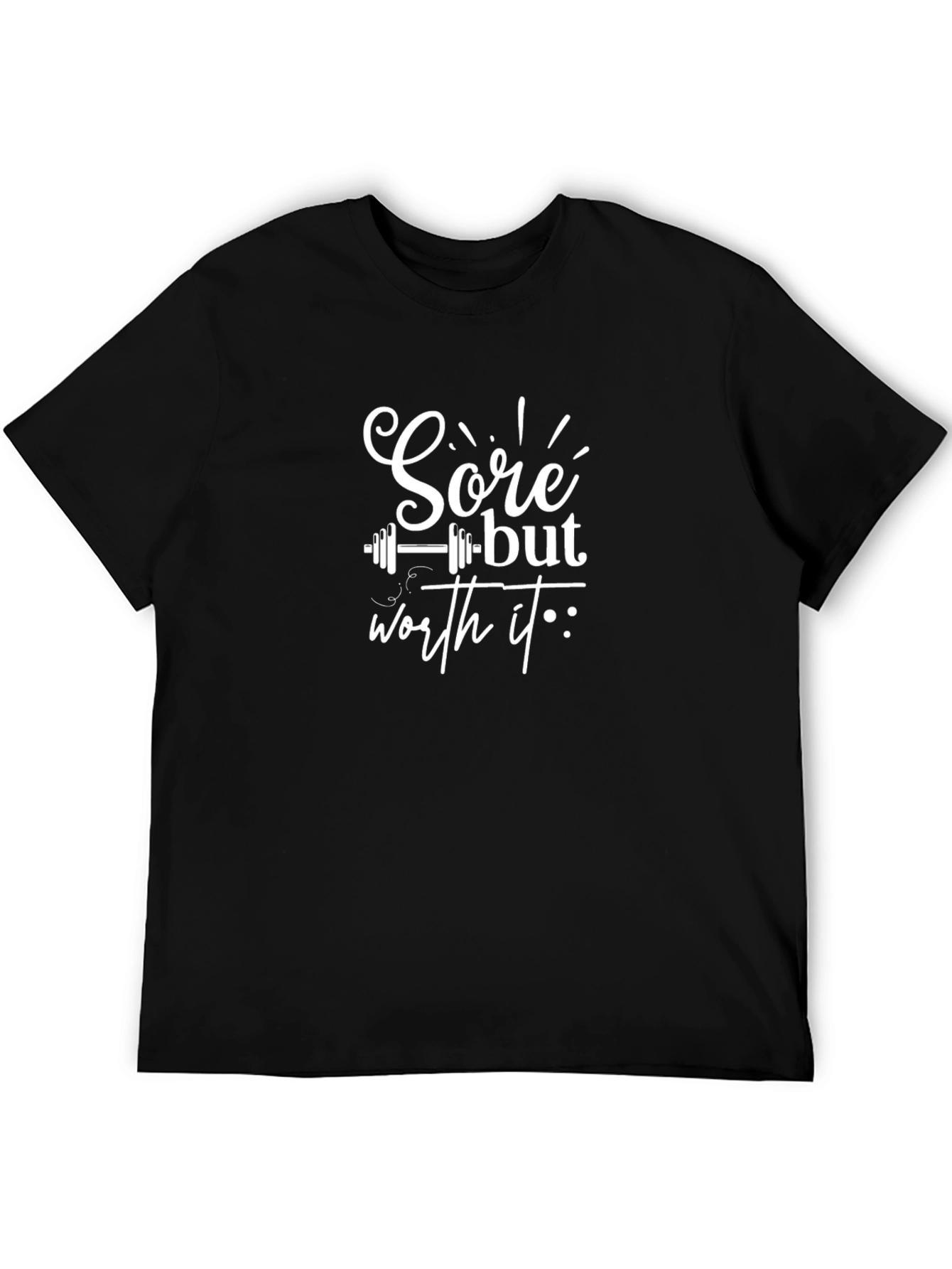 Sore But Worth It Black Graphic T-Shirt