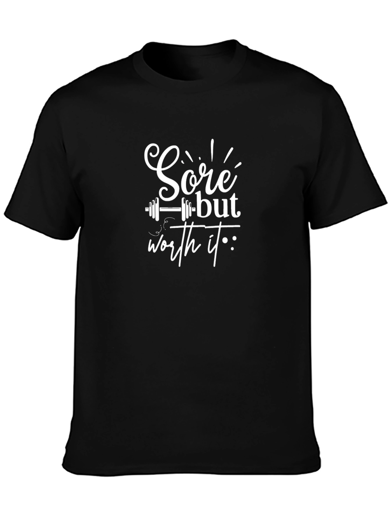 Sore But Worth It Black Graphic T-Shirt