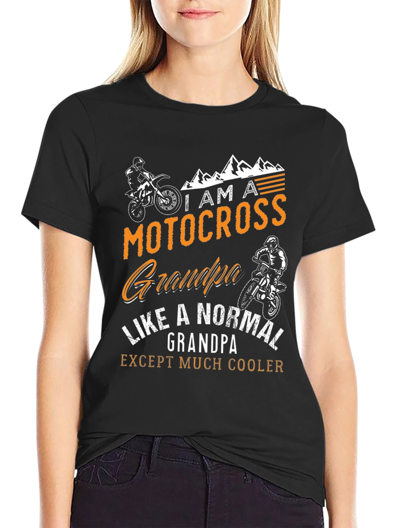 Motocross Grandpa Graphic T-Shirt