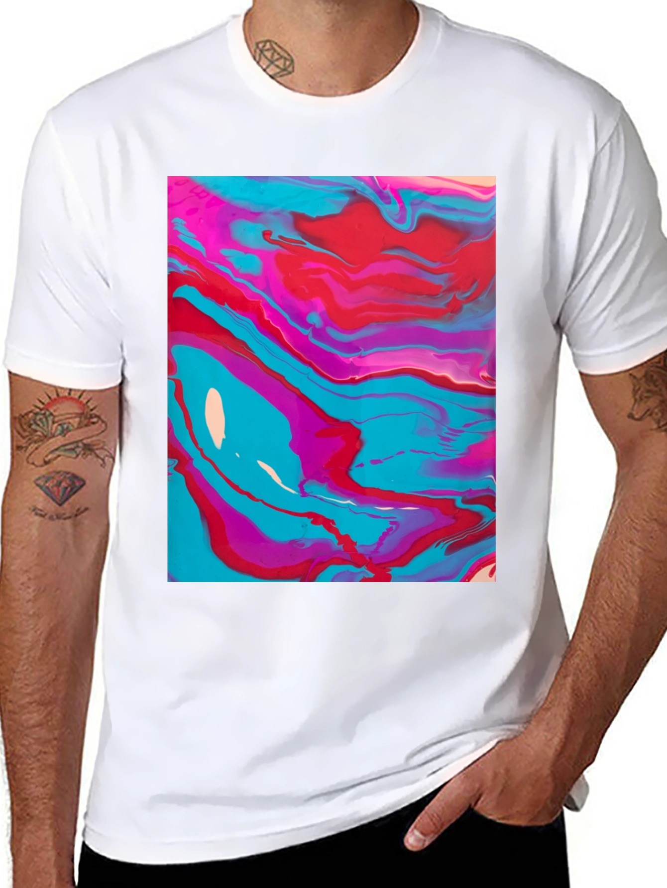 Abstract Art Tee - Fluid Design