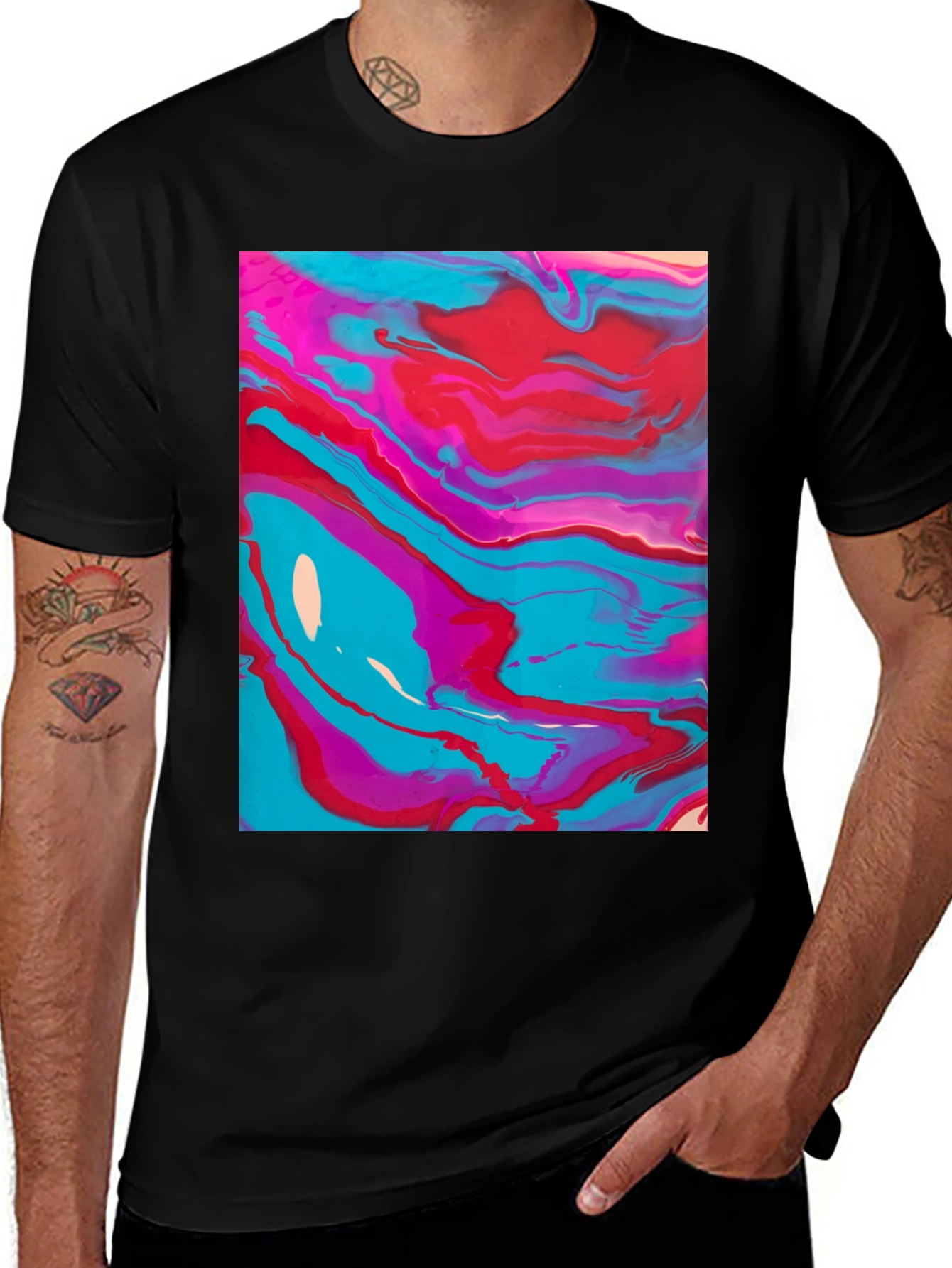 Abstract Art Tee - Fluid Design
