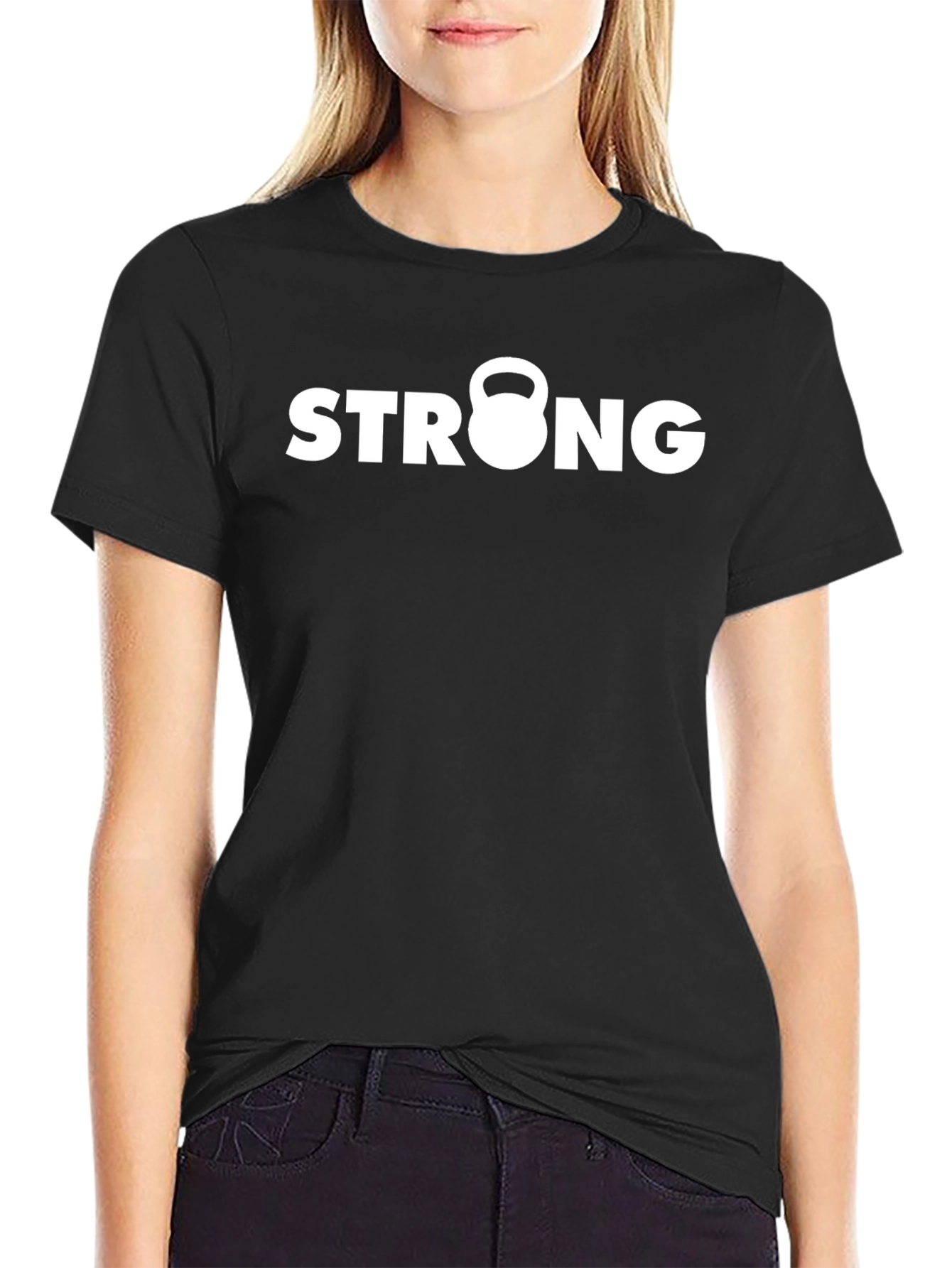 Strong Kettlebell Graphic Tee - Black Fitness Shirt