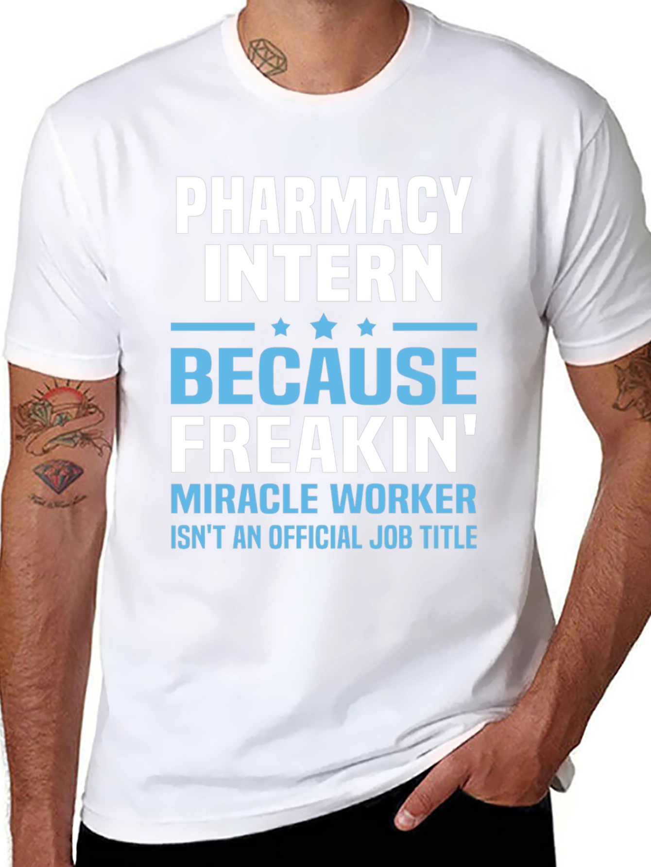 Pharmacy Intern T-Shirt: Miracle Worker Funny Tee