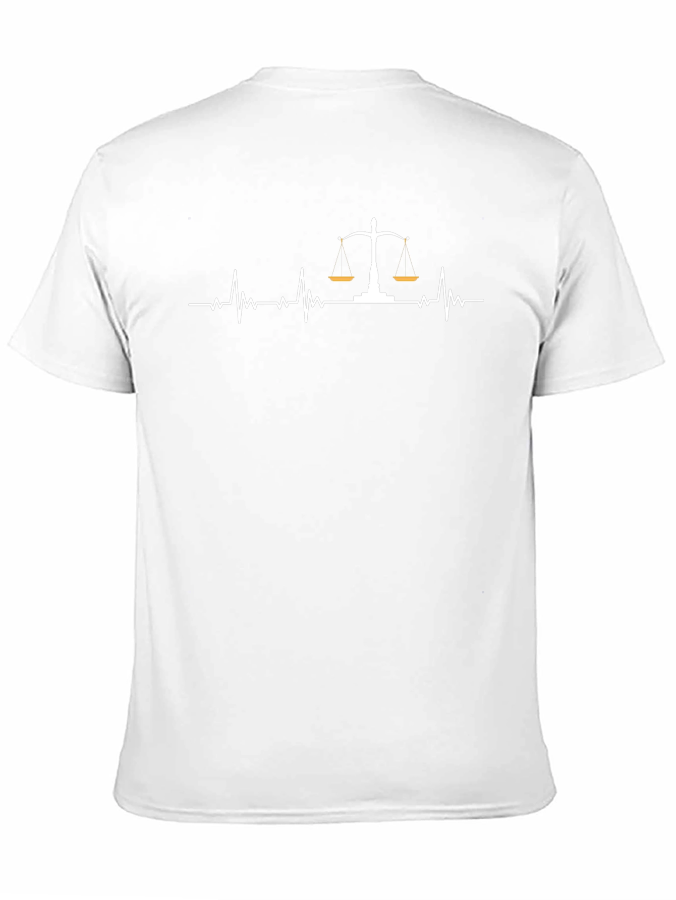 Lawyer Heartbeat T-Shirt - Scales of Justice Graphic Tee