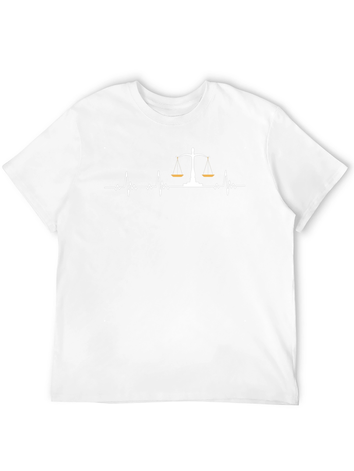 Lawyer Heartbeat T-Shirt - Scales of Justice Graphic Tee