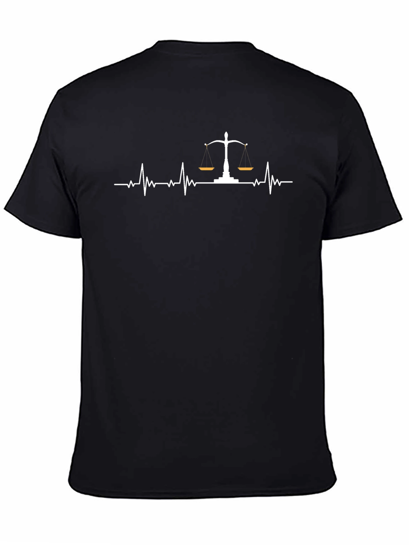 Lawyer Heartbeat T-Shirt - Scales of Justice Graphic Tee
