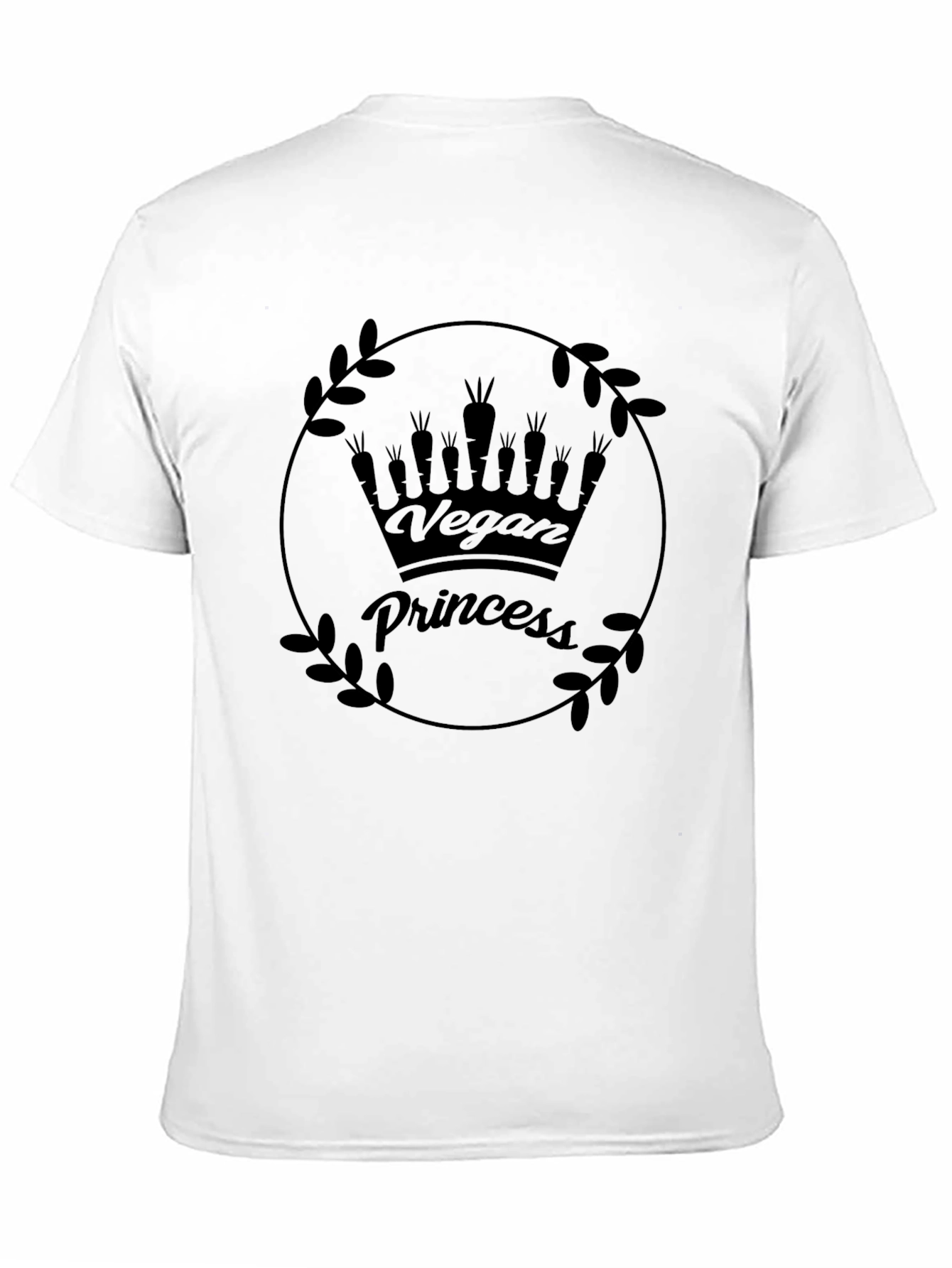 Vegan Princess T-Shirt - Cute Carrot Crown Tee