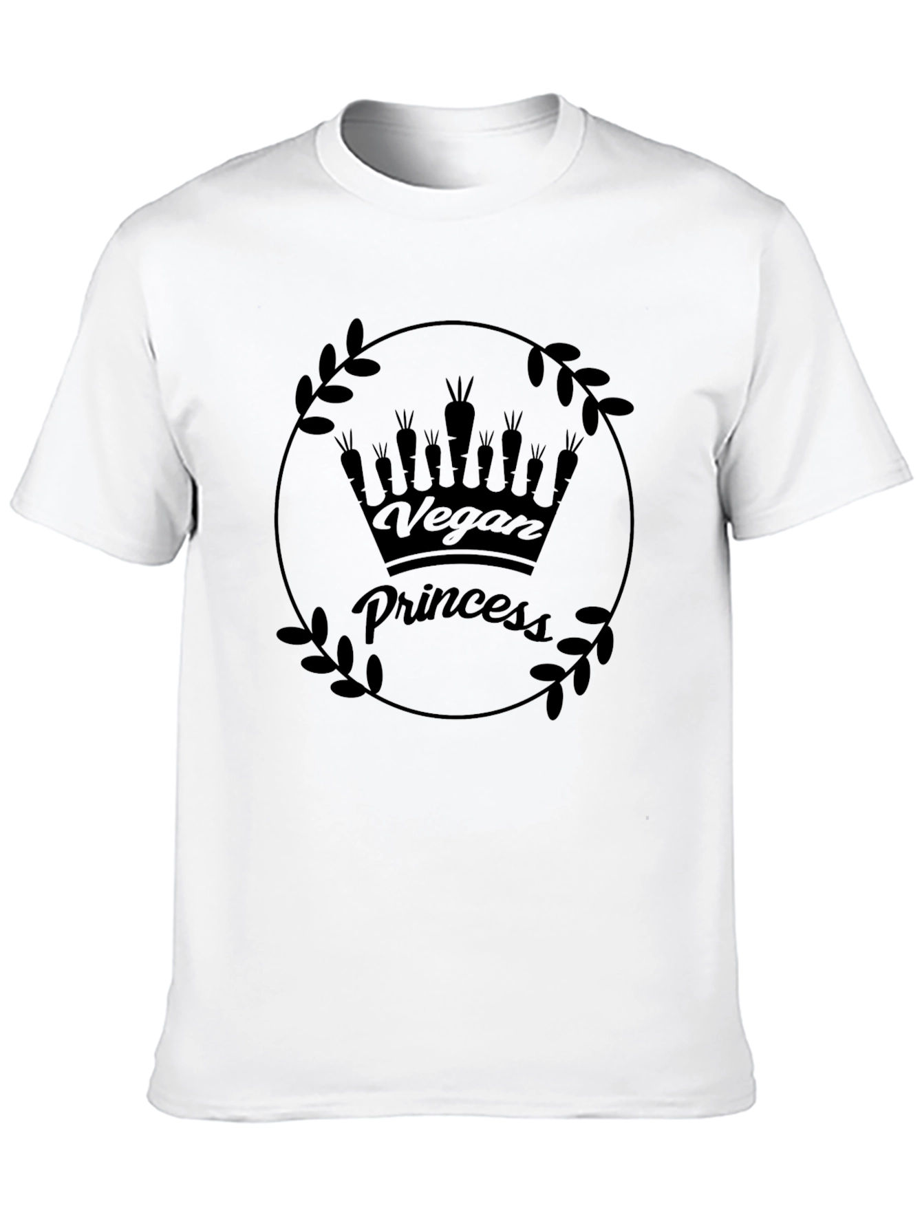 Vegan Princess T-Shirt - Cute Carrot Crown Tee