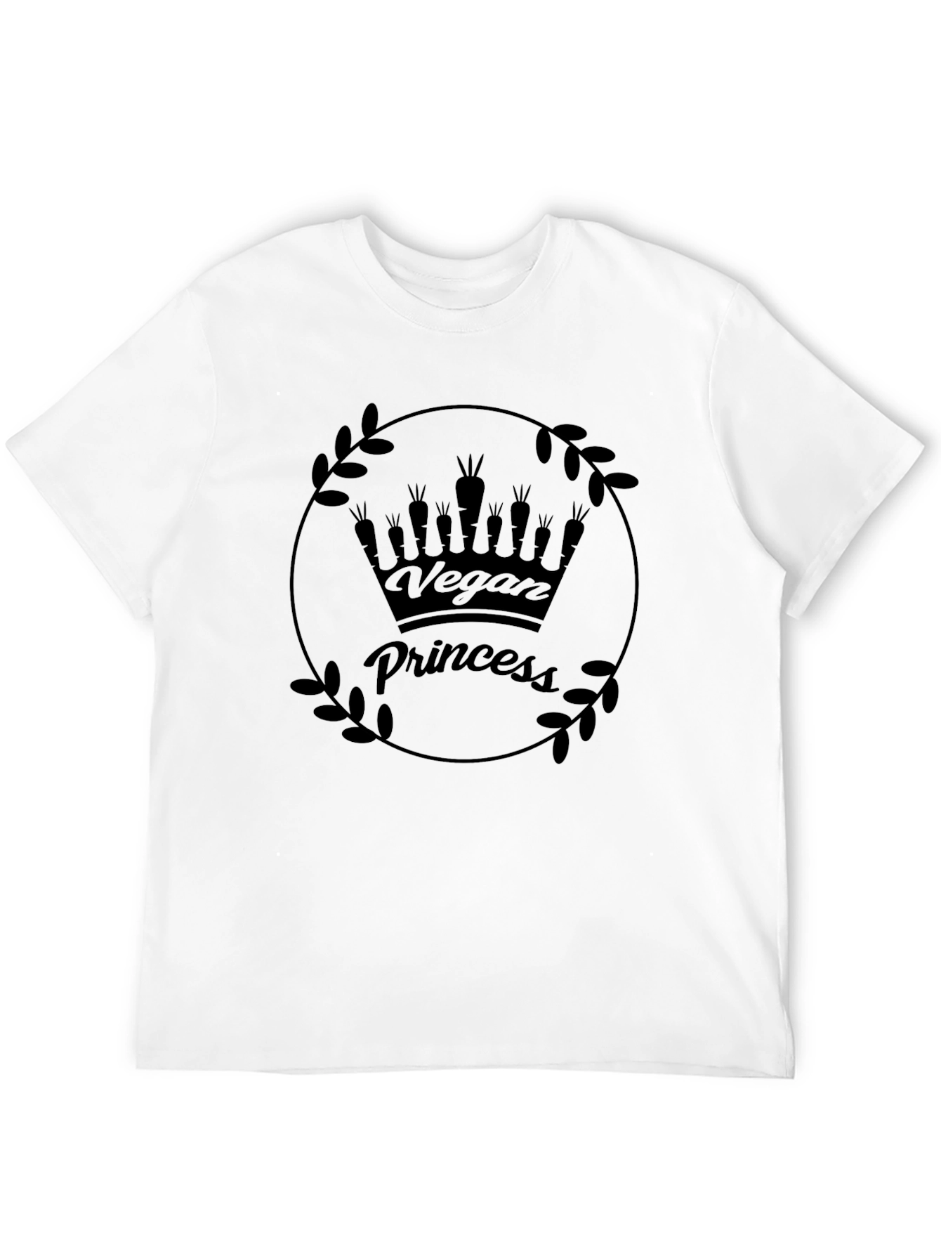 Vegan Princess T-Shirt - Cute Carrot Crown Tee