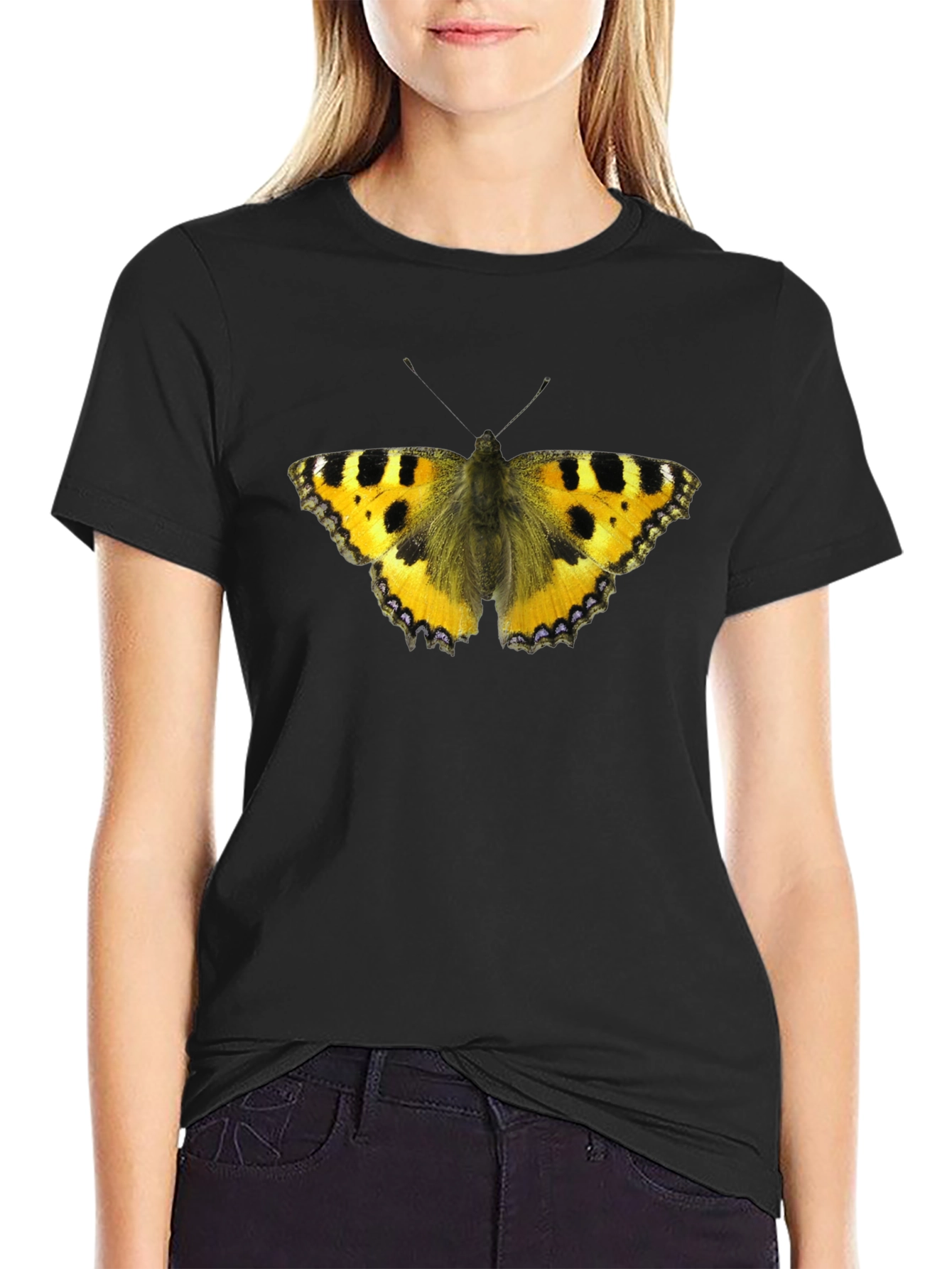 Butterfly Graphic Black T-Shirt