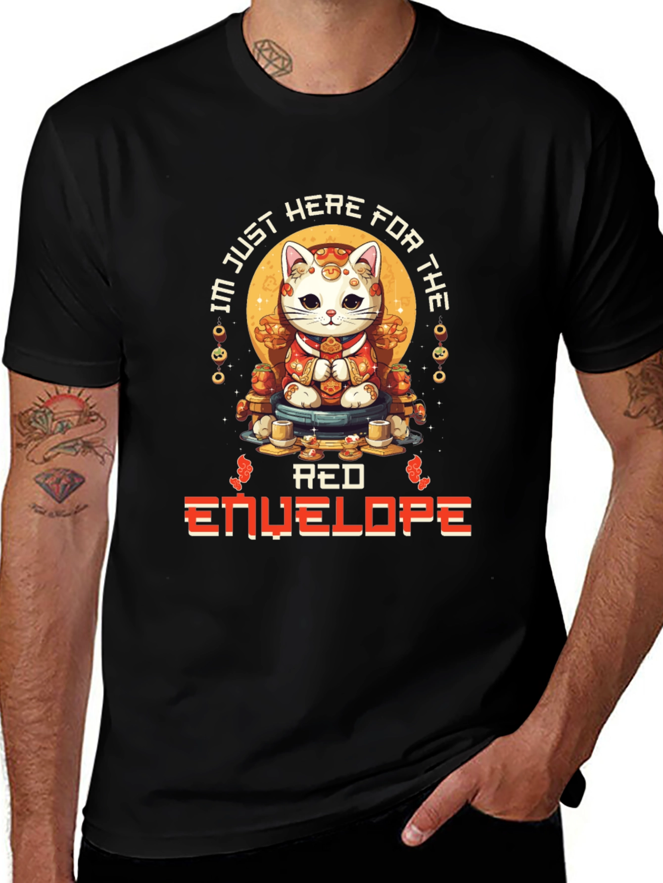 Lucky Cat Red Envelope T-Shirt