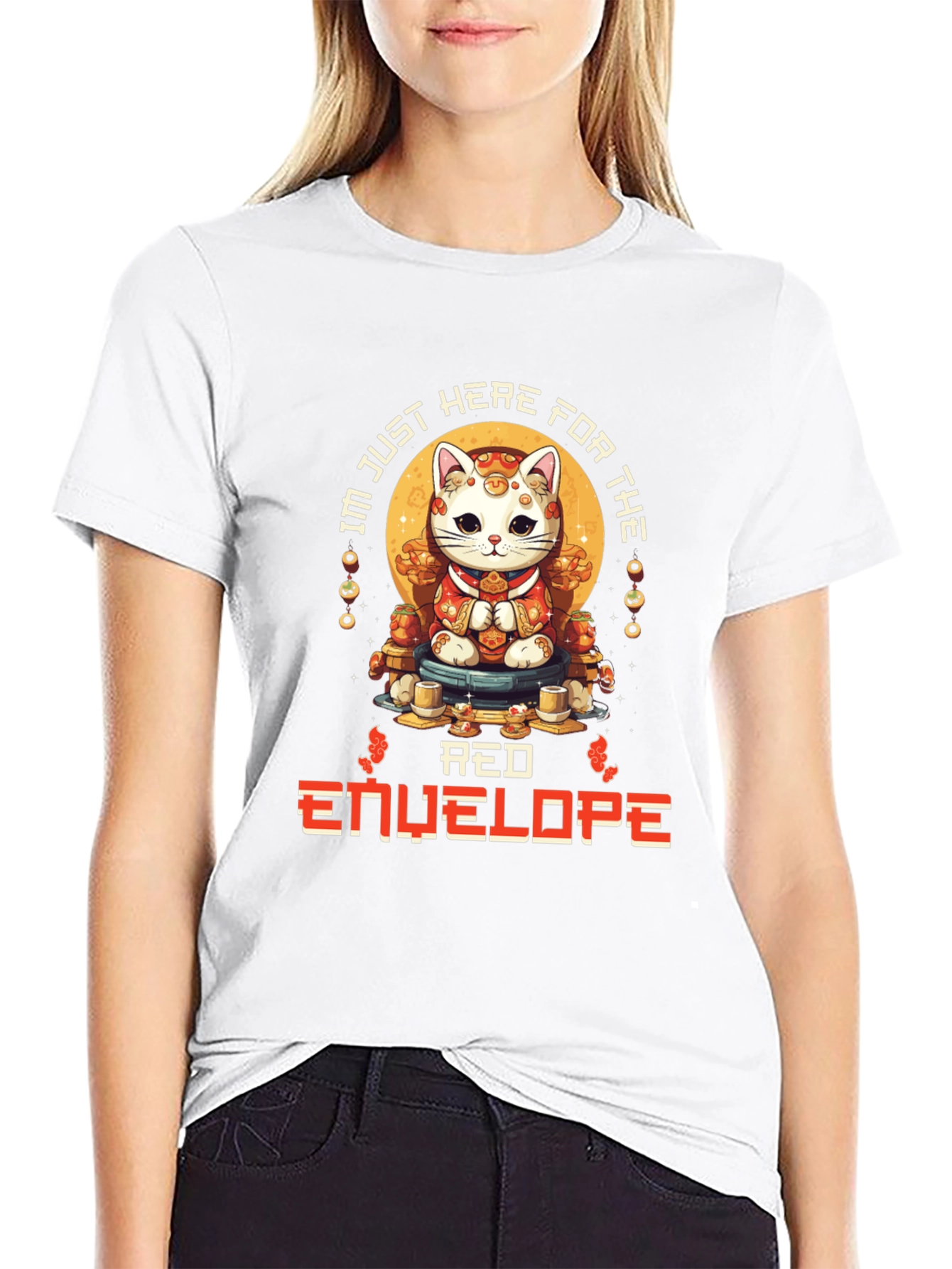 Lucky Cat Red Envelope T-Shirt