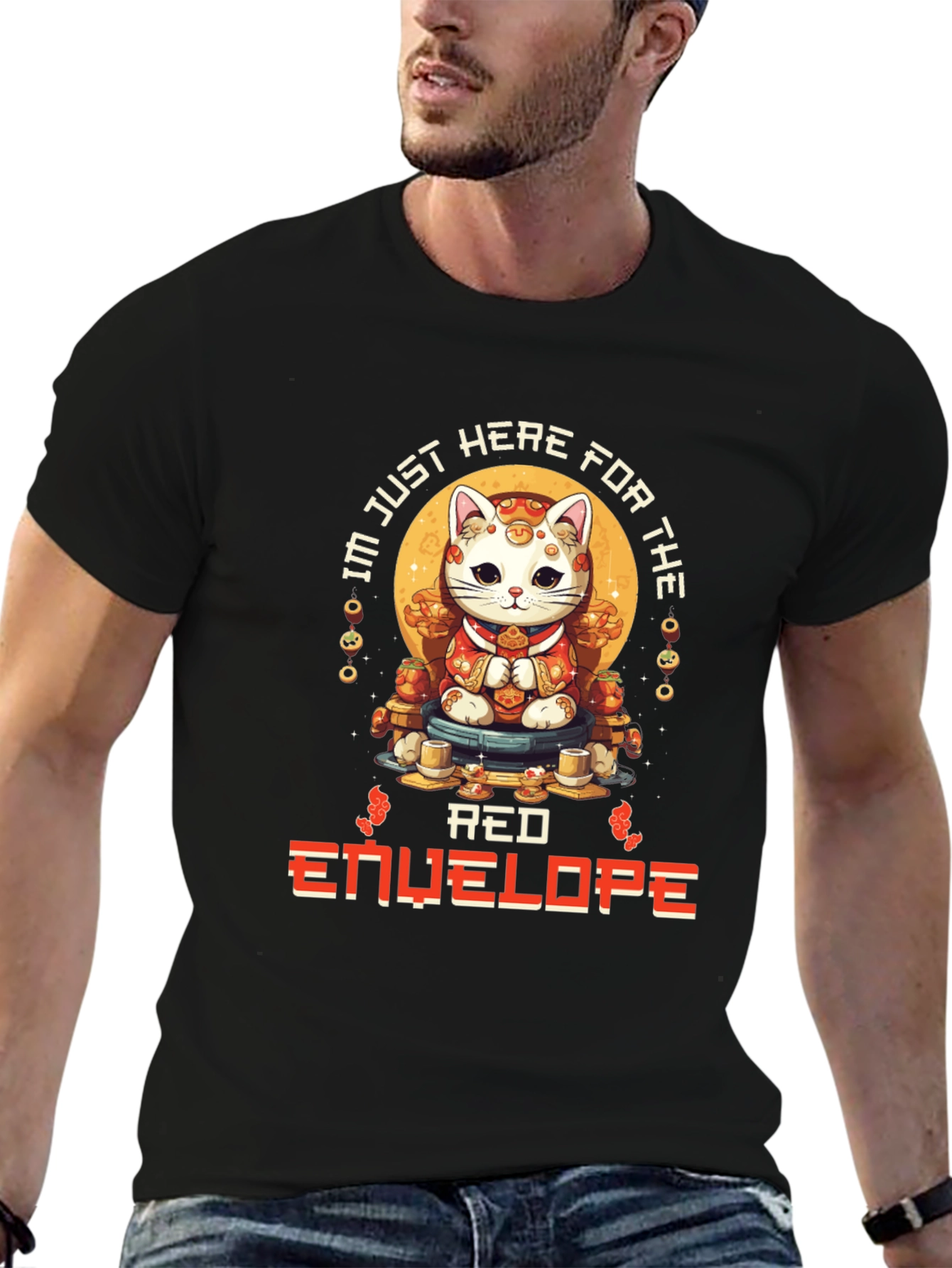 Lucky Cat Red Envelope T-Shirt
