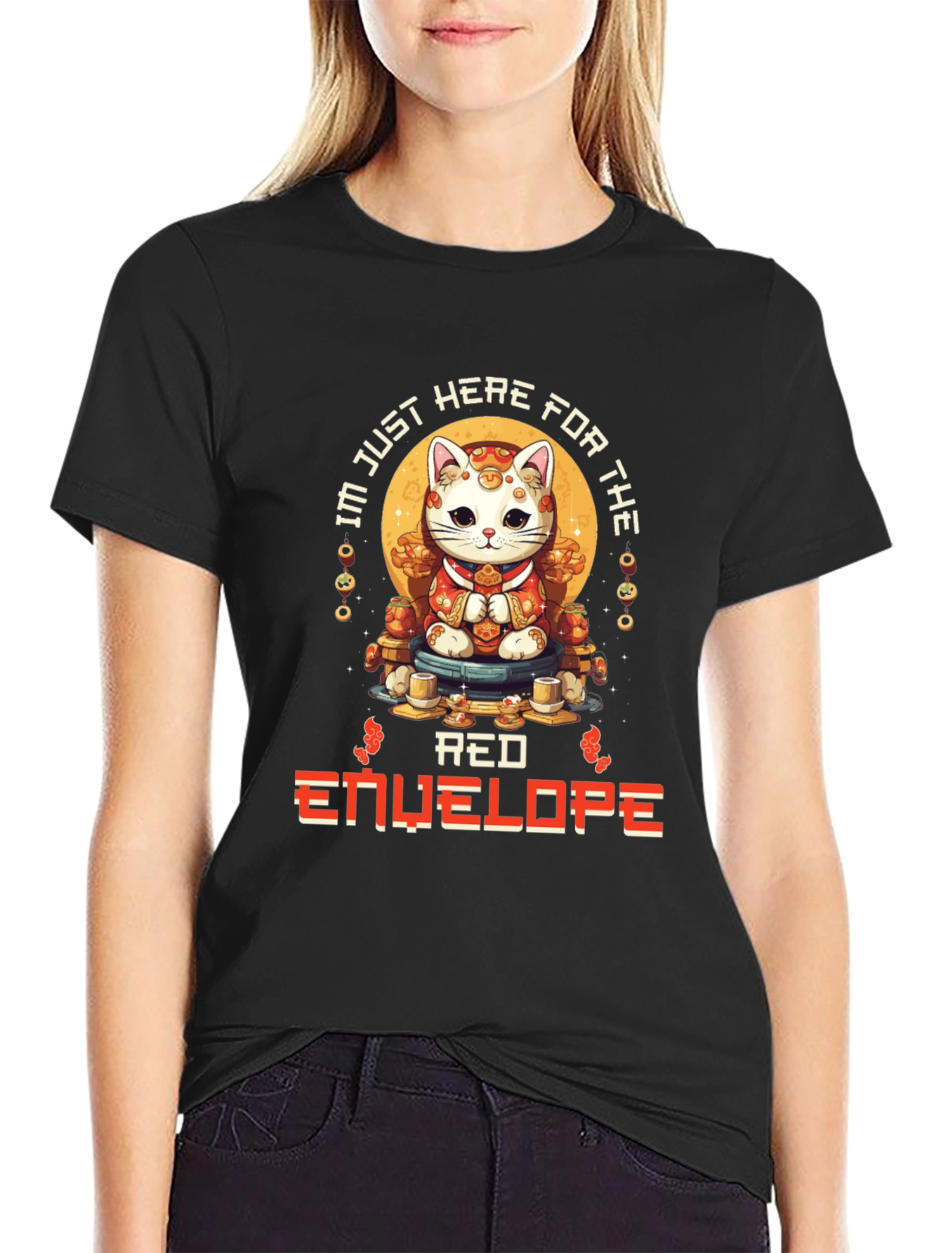 Lucky Cat Red Envelope T-Shirt
